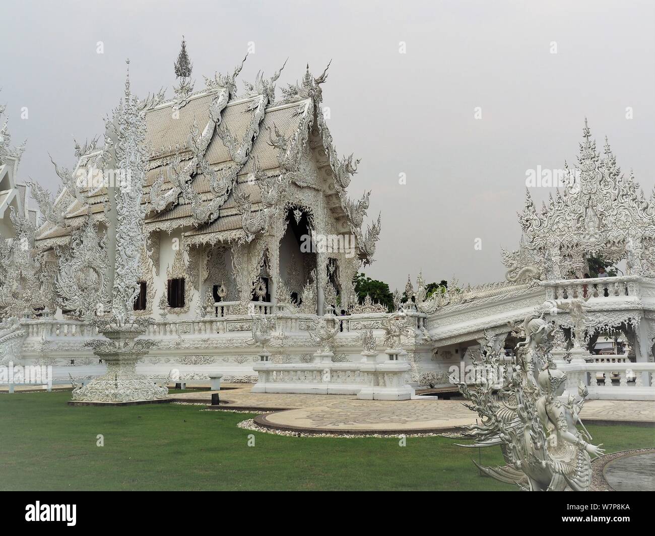 Wat Rong Khun, weiße Tempel Chiang Rai, Thailand Stockfoto