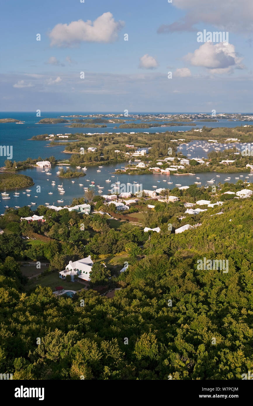 Blick von Gibbs Hill mit Blick auf Southampton Parish, Bermuda, 2007 Stockfoto