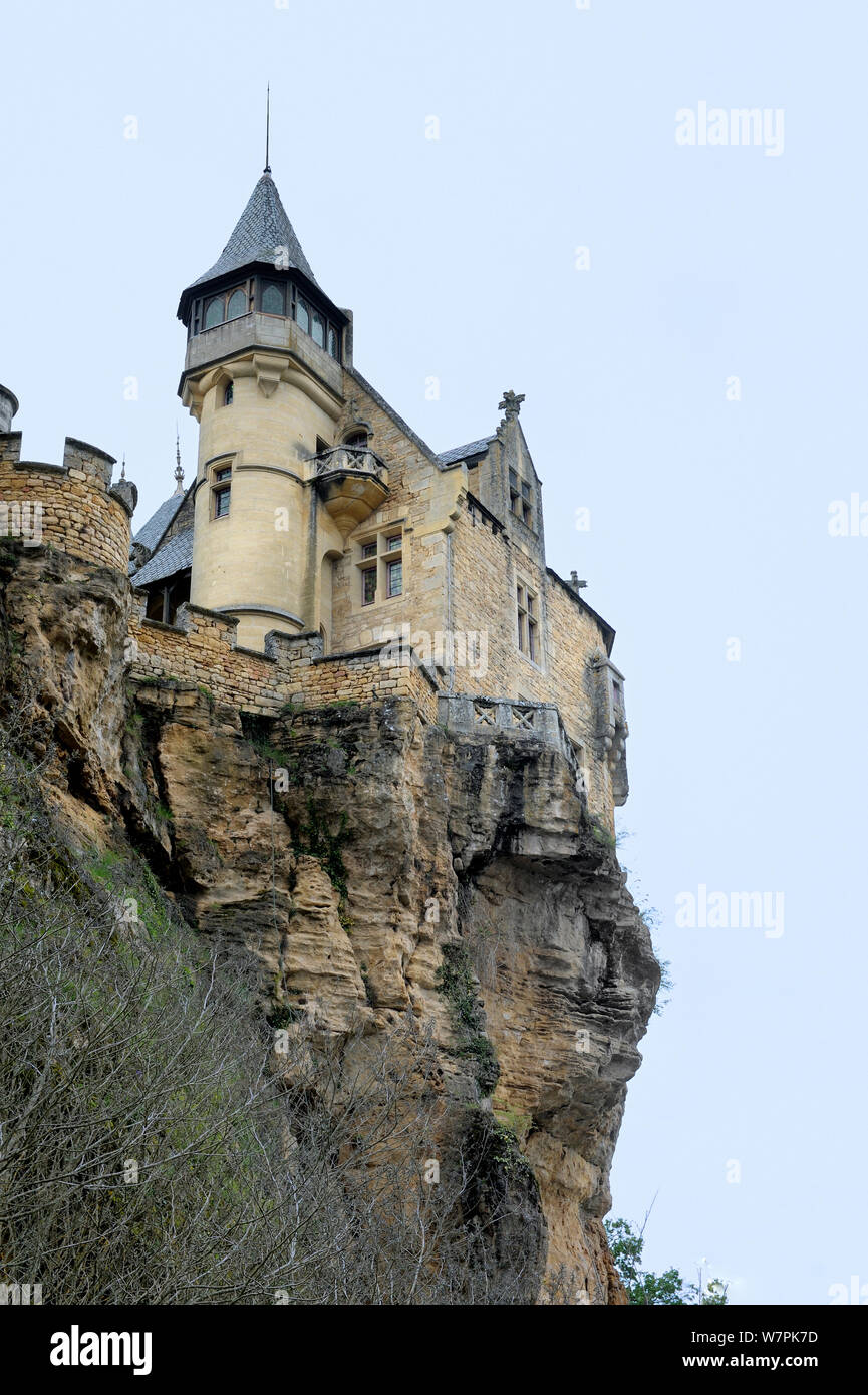 Chateau de Montfort, Vitrac, Dordogne, Frankreich, April 2012 Stockfoto