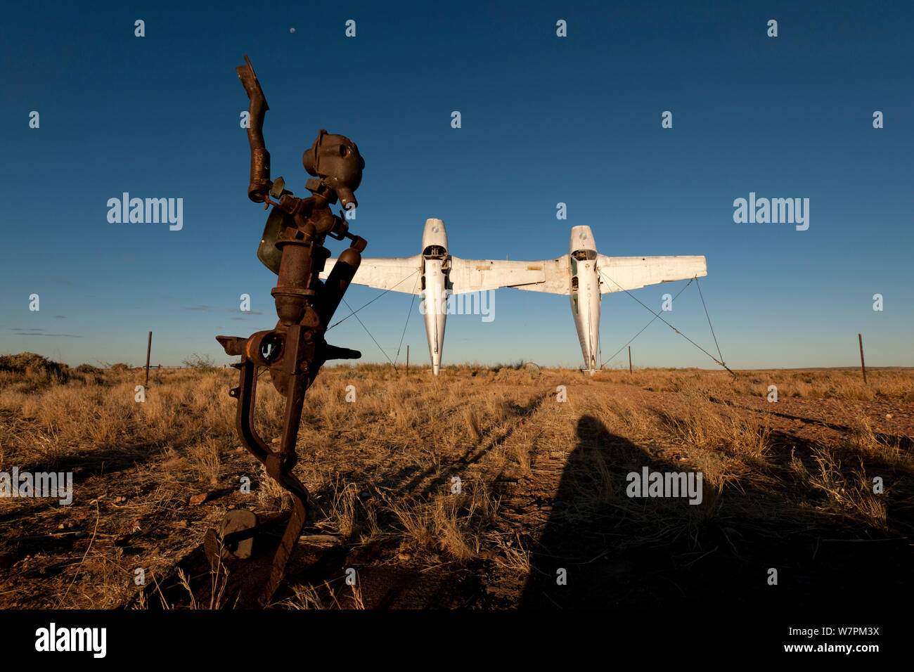 Mutonia Skulpturenpark, Alberrie Creek. Von Robin Cooke, ein ehemaliger Mechaniker, dass ein Künstler über 23 Jahren durch seine Werke, South Australia, Juni 2011 erstellt Stockfoto