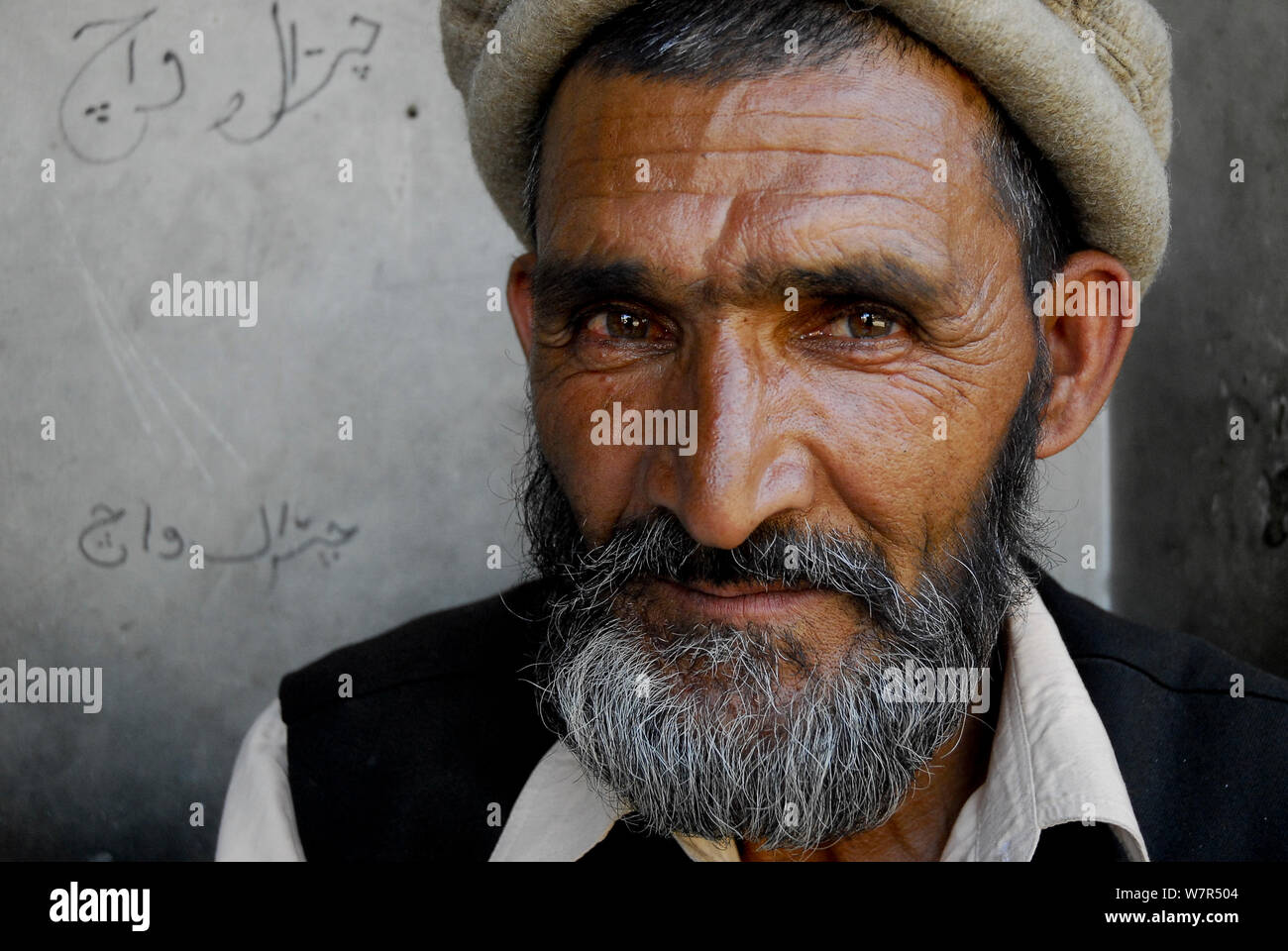 Porträt einer Balti Mann, Gilgit, Pakistan, Juli 2007. Stockfoto