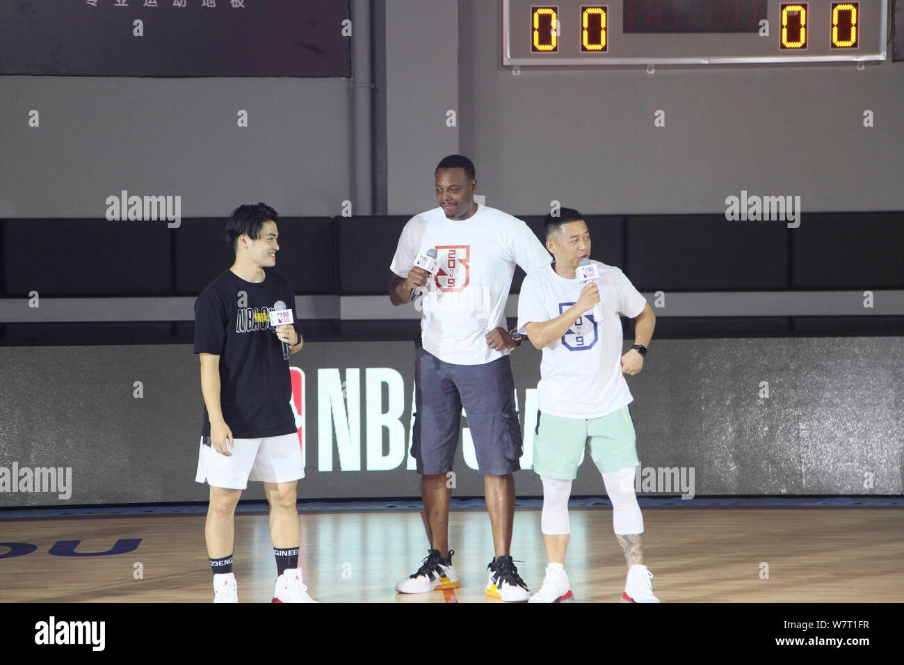 Ehemaliger US-amerikanischer Basketballspieler Paul Pierce besucht die NBA 5v5 2019 In Hangzhou City, East China Zhejiang provinz, den 3. August 2019. Stockfoto