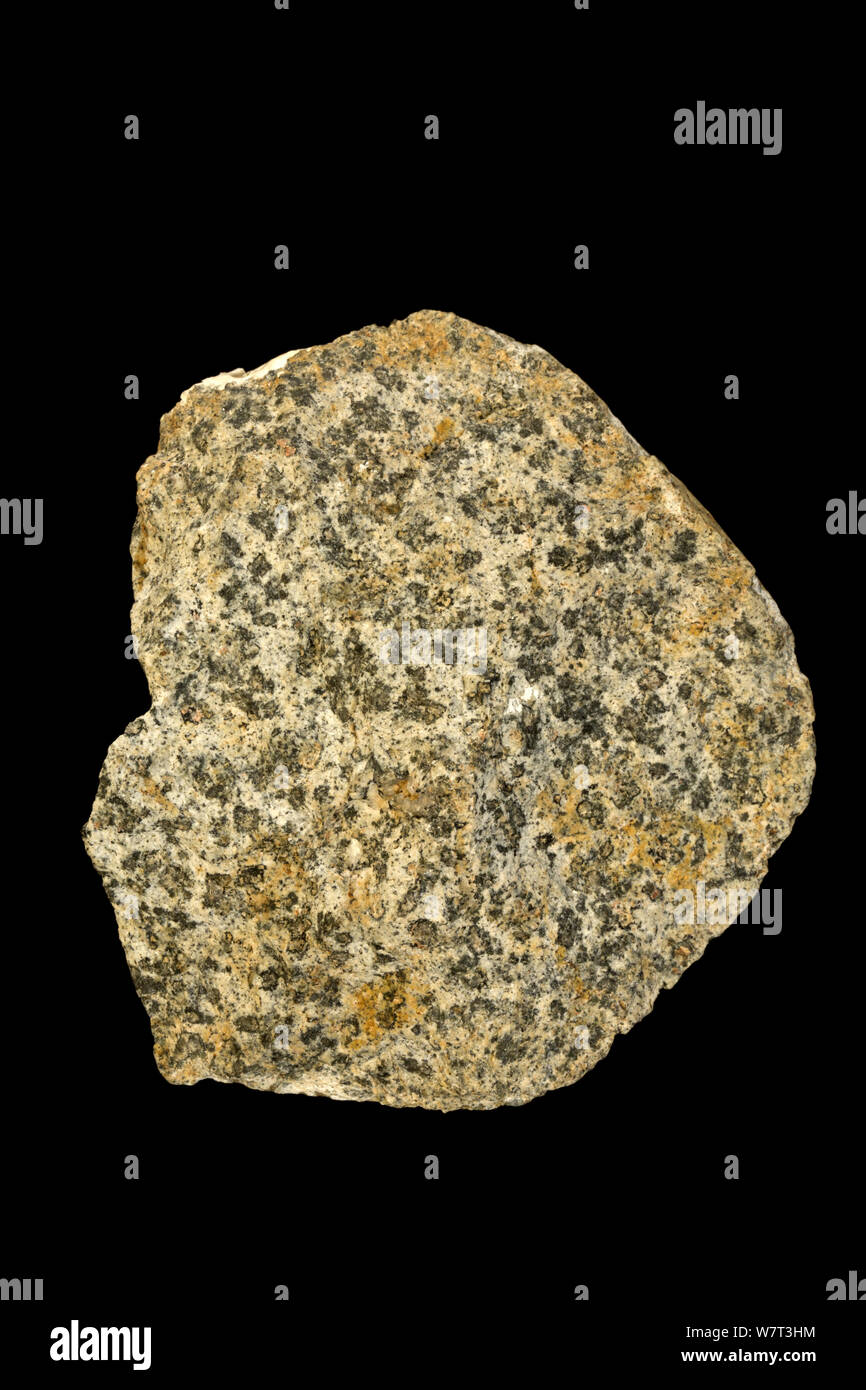 Nephelinsyenit ein Felsen, die weitgehend von nephelin und Alkalifeldspat, Arkansas, USA besteht Stockfoto
