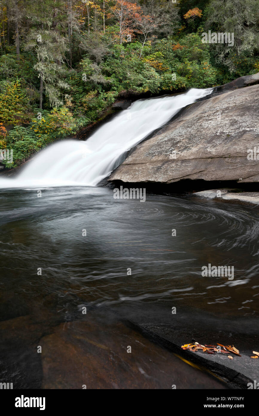 Triple fällt, DuPont State Forest, Transylvania County. North Carolina, USA, Oktober 2013. Stockfoto