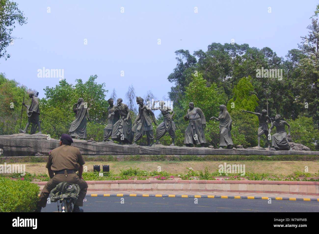 Statue von Dandi März, Neu Delhi, Indien Stockfoto