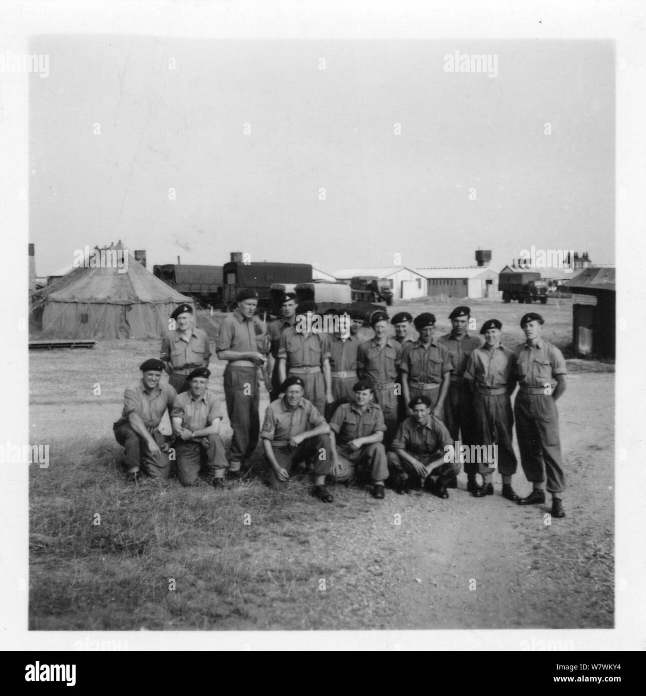 517 LAA TA Royal Artillery auf jährliches Trainingslager 1955 Stockfoto