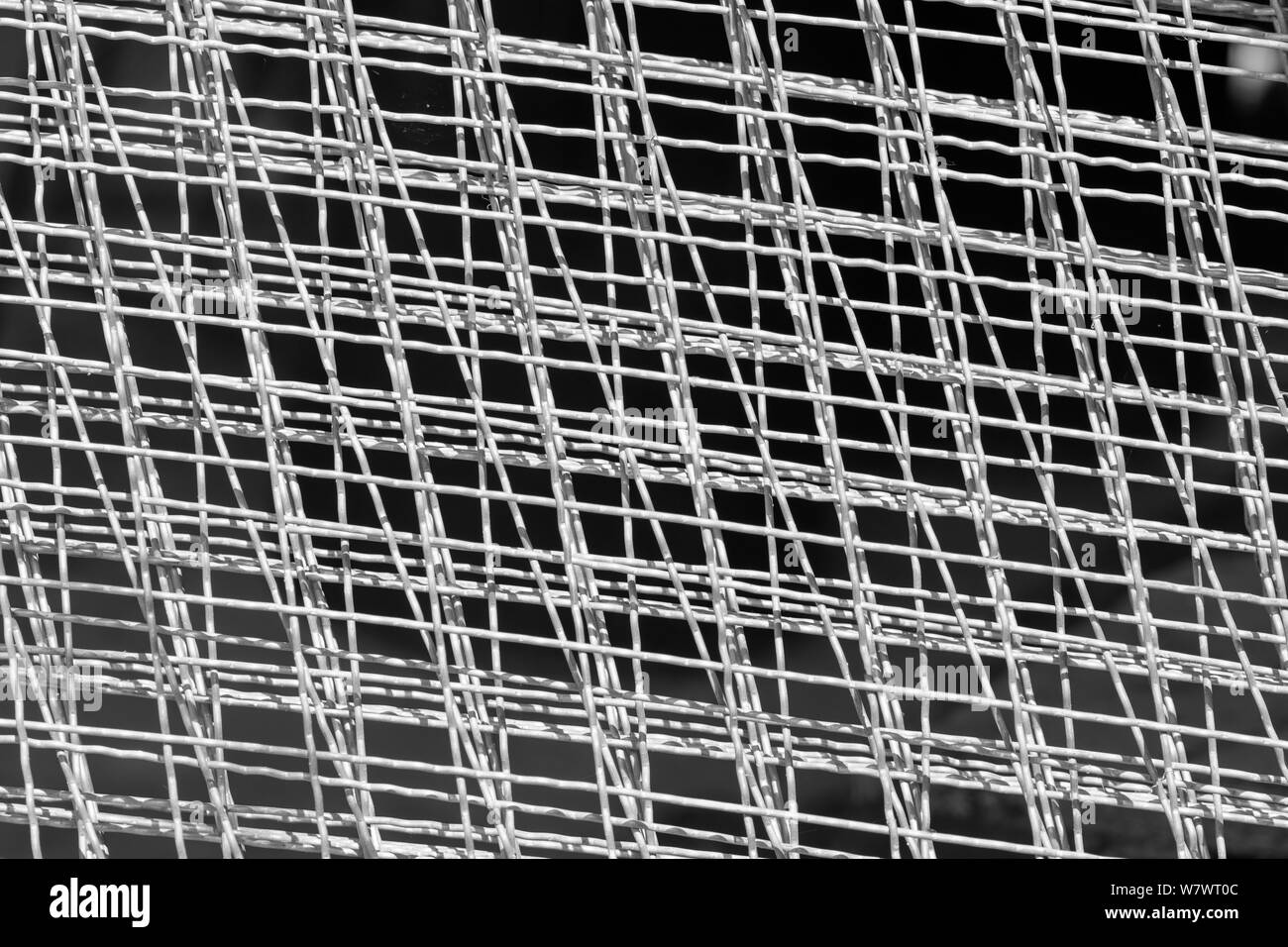 Industrie Stahl chain Link fencing. Nahaufnahme Stahldraht net Textur für Hintergrund. Stockfoto