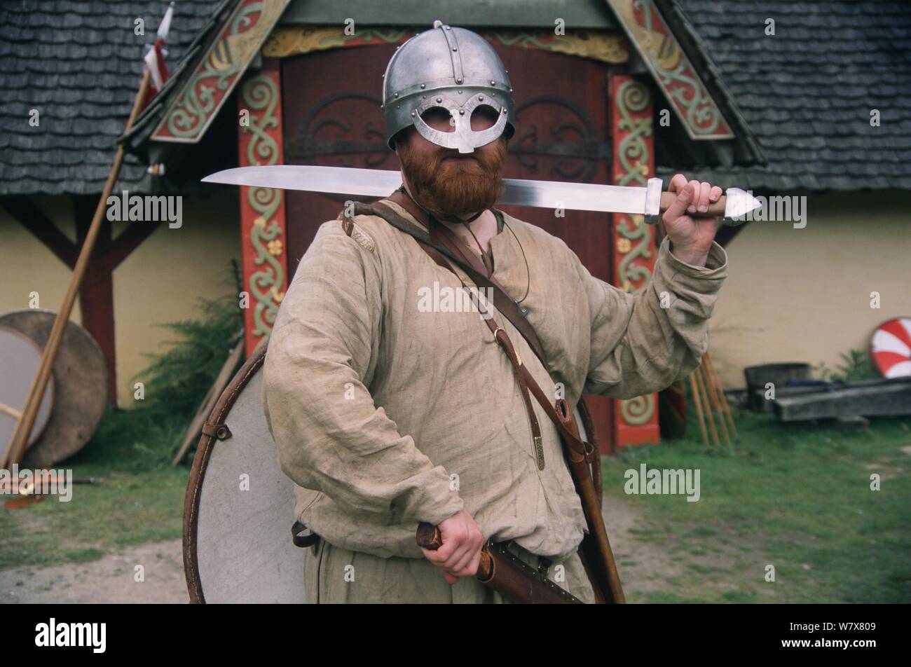 Anglo Saxon Warrior 11. Jahrhundert Stockfoto