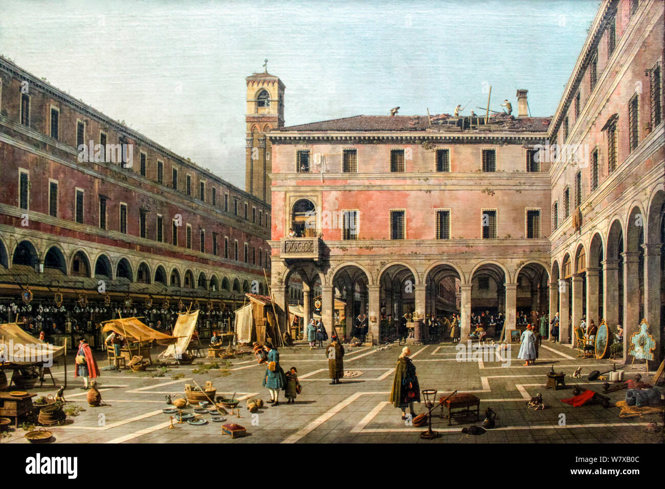Canaletto, Campo di Rialto, Venedig, Malerei, 1758-1763 Stockfoto