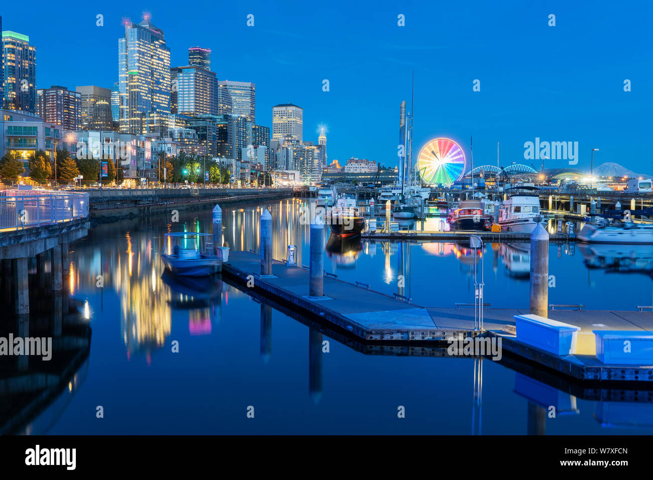 Seattle ist die größte Stadt im pazifischen Nordwesten Stockfoto