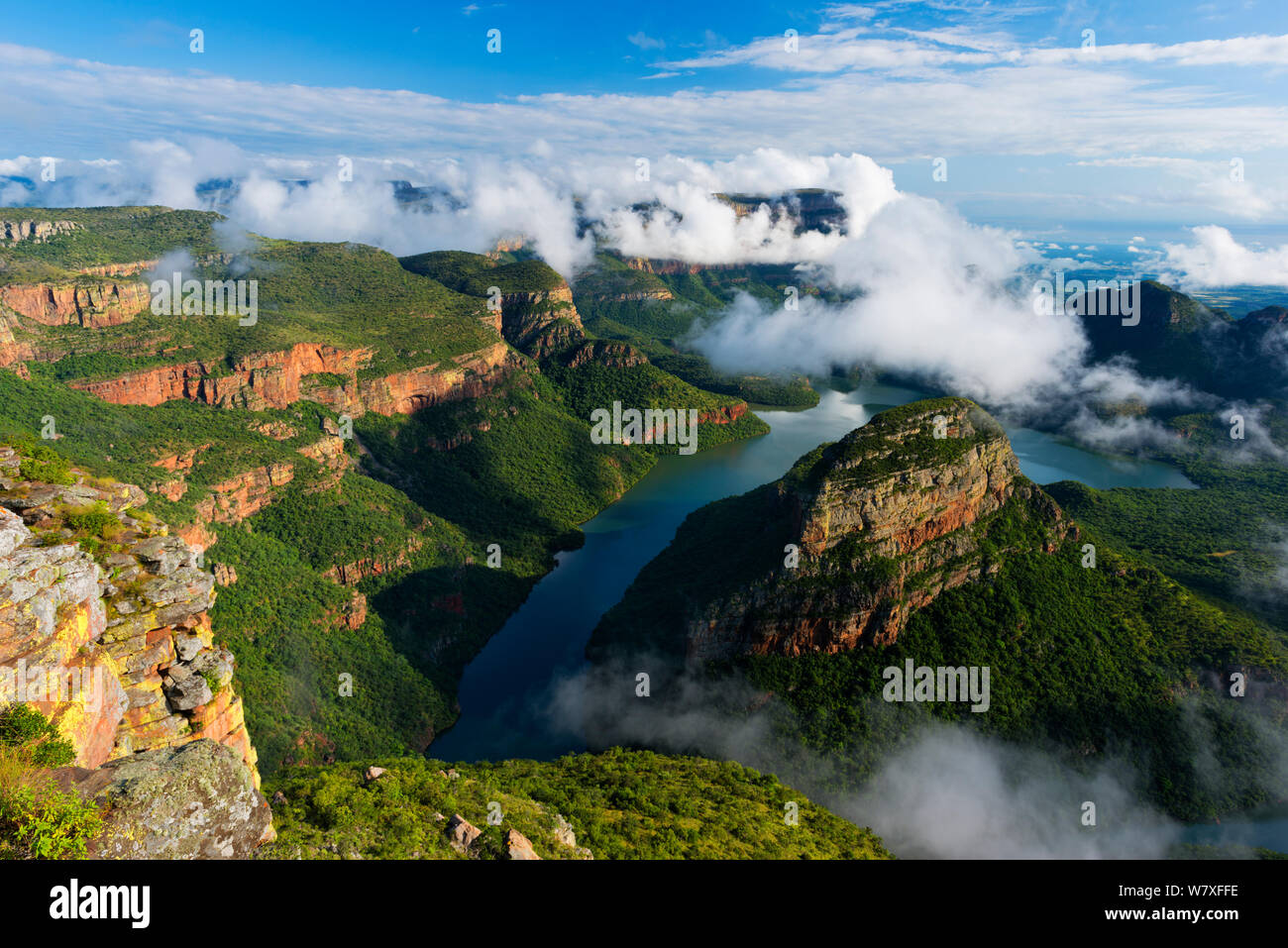 Morgen Sommer über Blyde River Canyon. Mpumalanga, Südafrika. März 2012. Nicht-ex. Stockfoto