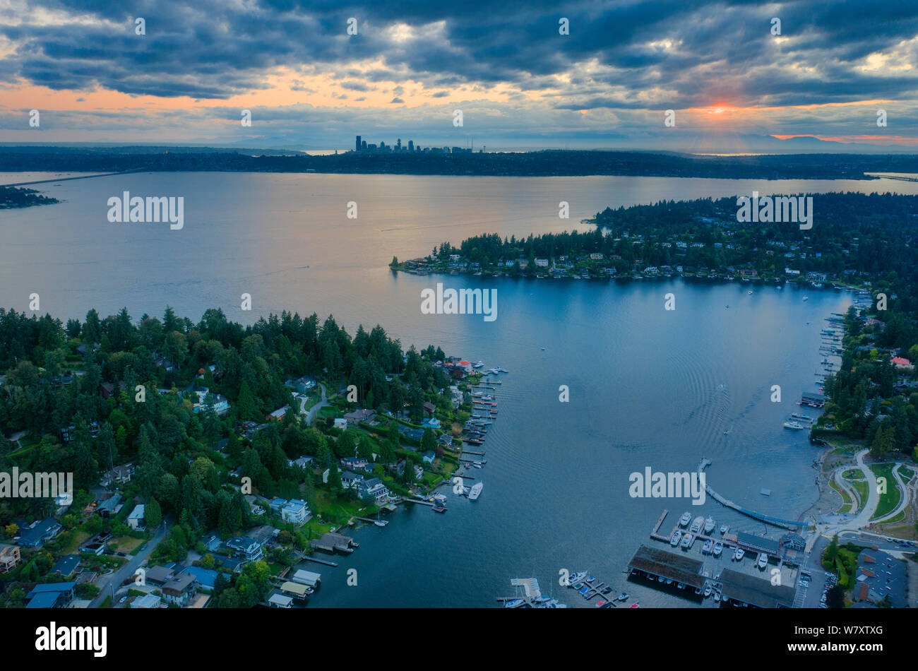 Bellevue ist eine moderne Stadt im Staat Washington, USA Stockfoto