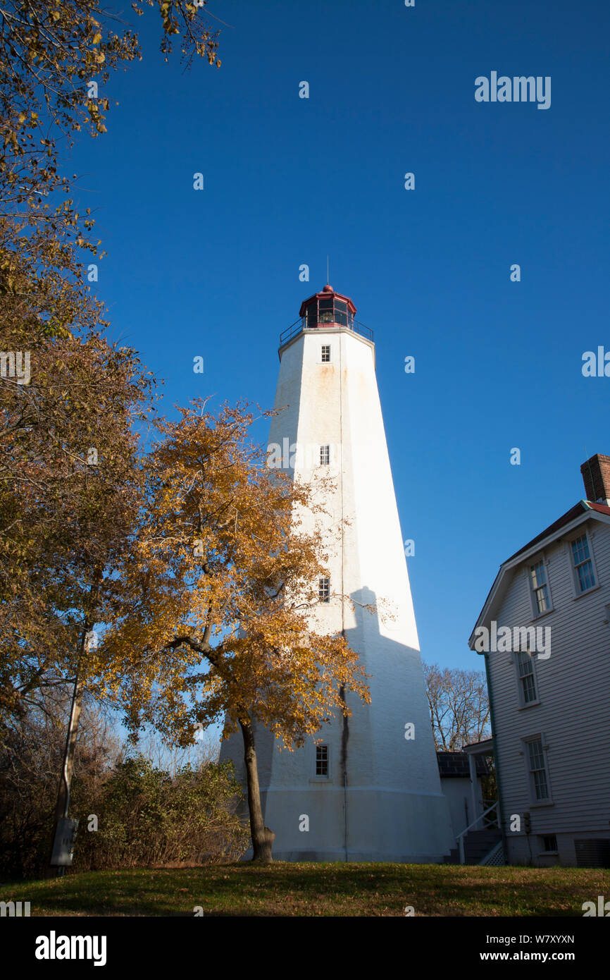 Sandy Hook light, Sandy Hook, New Jersey, USA , NJ-Bilder pt Stockfoto