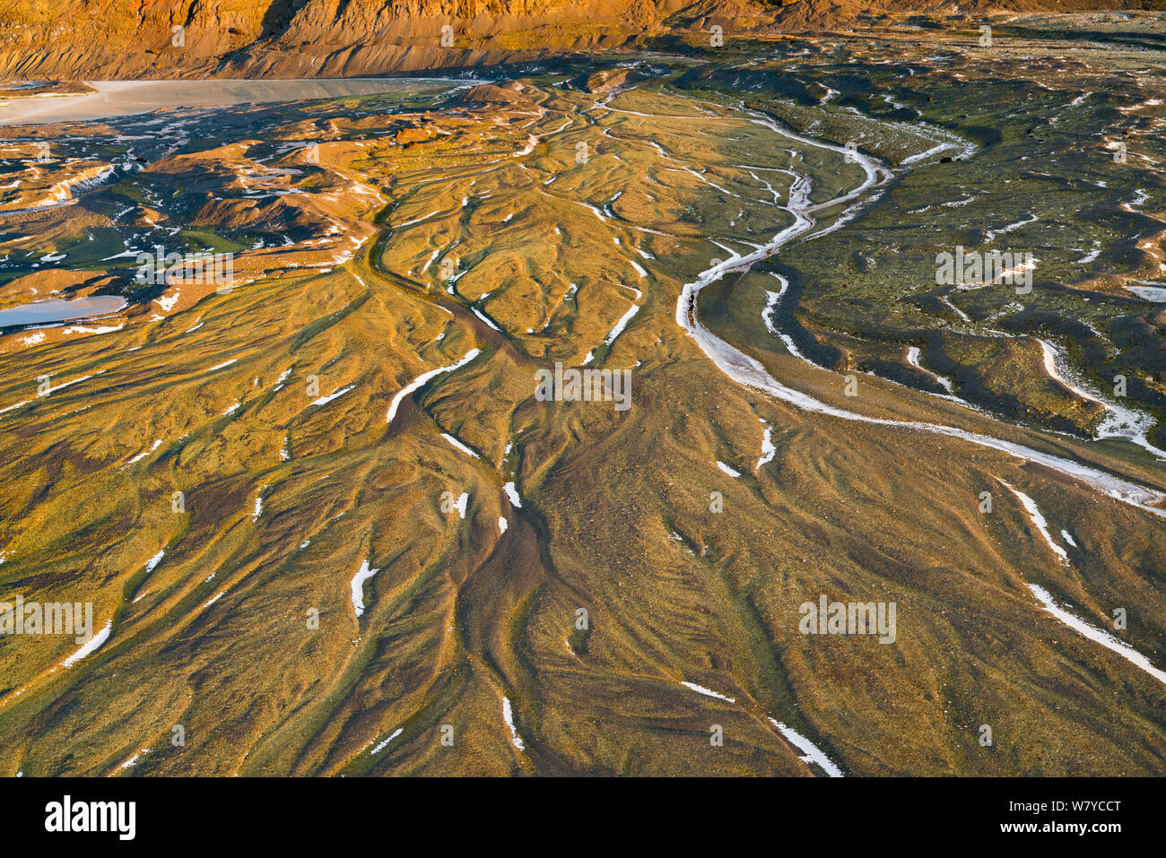 Krumme Flüsse, Skaftafell National Park, Island Stockfoto