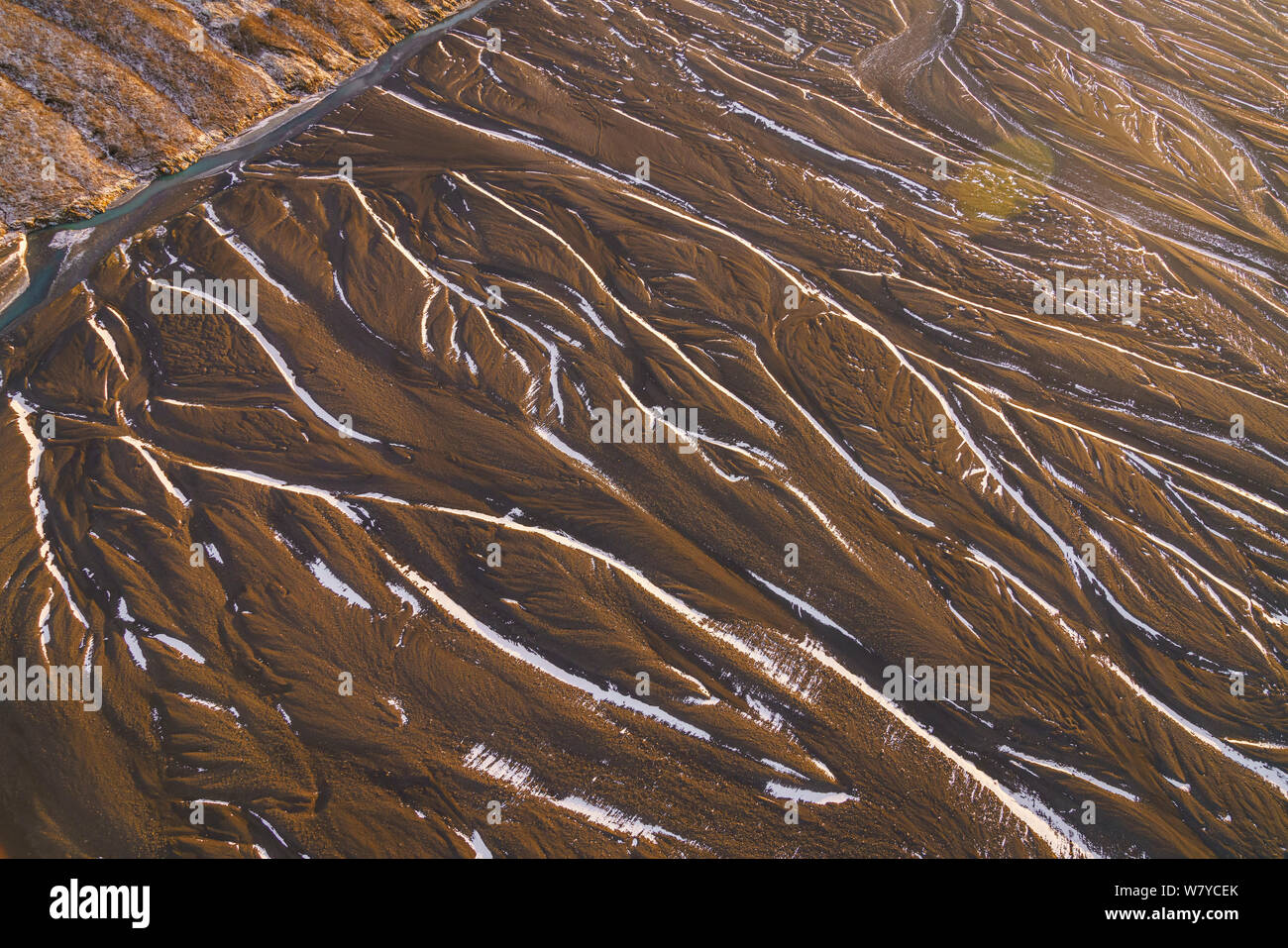DCIM 100 GOPRO gekrümmten Flüssen, Skaftafell National Park, Island Stockfoto