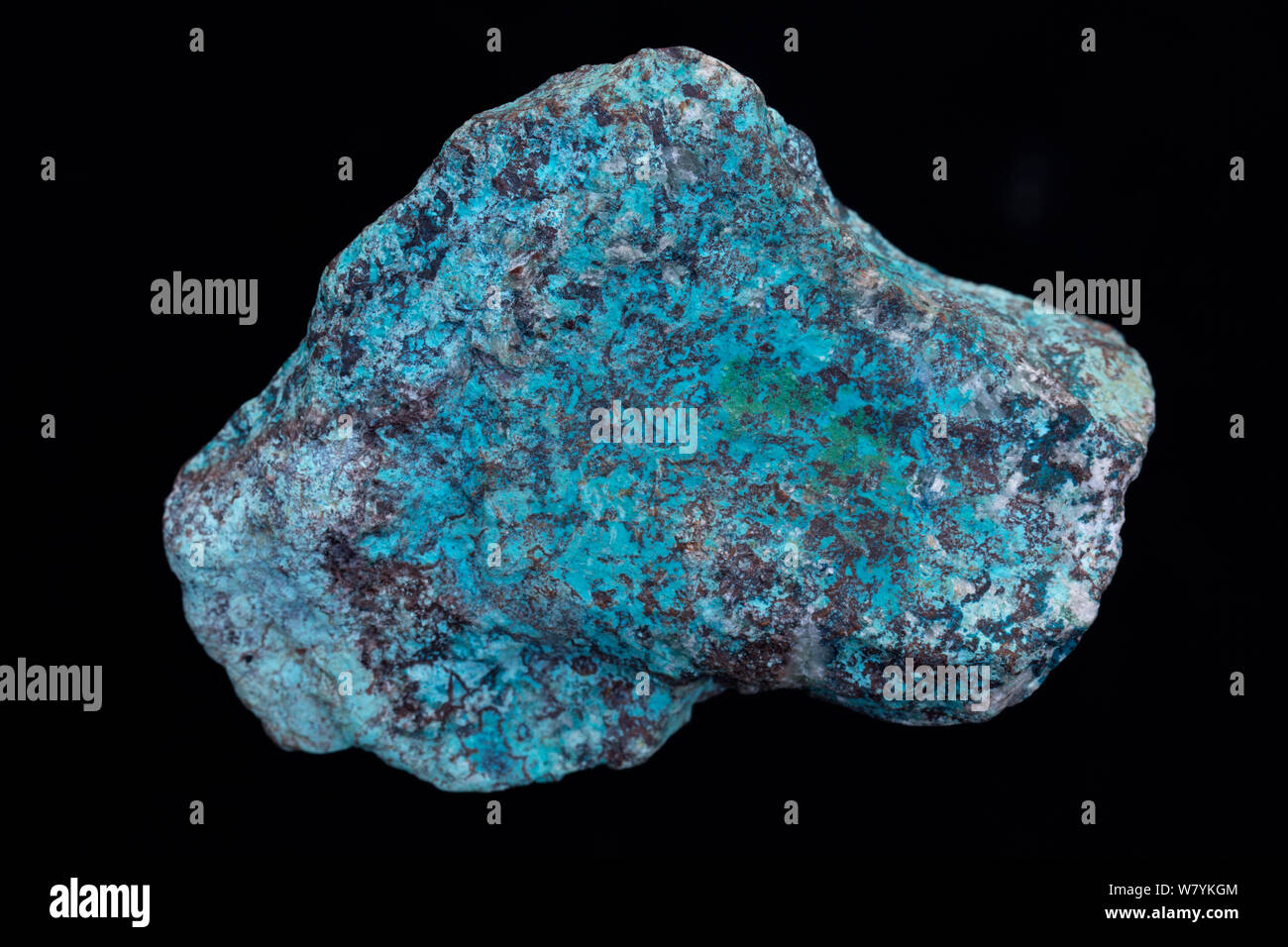 Shattuckite, ein Kupfer Lager Mineral, tantara Mine, Provinz Katanga, Democratice Republik Kongo, Afrika. Stockfoto