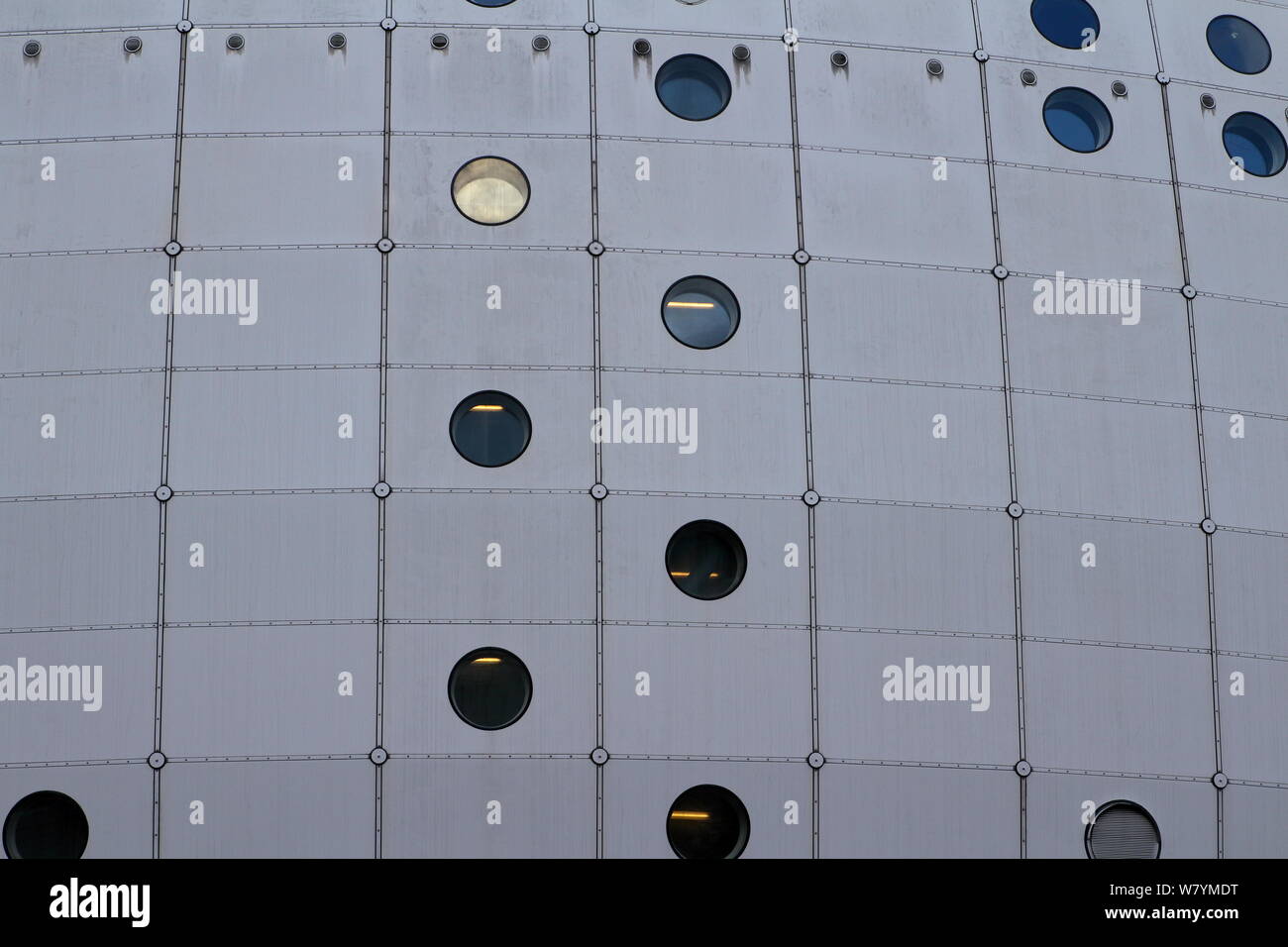 Detail der Ericsson Globe in Stockholm, Schweden Stockfoto