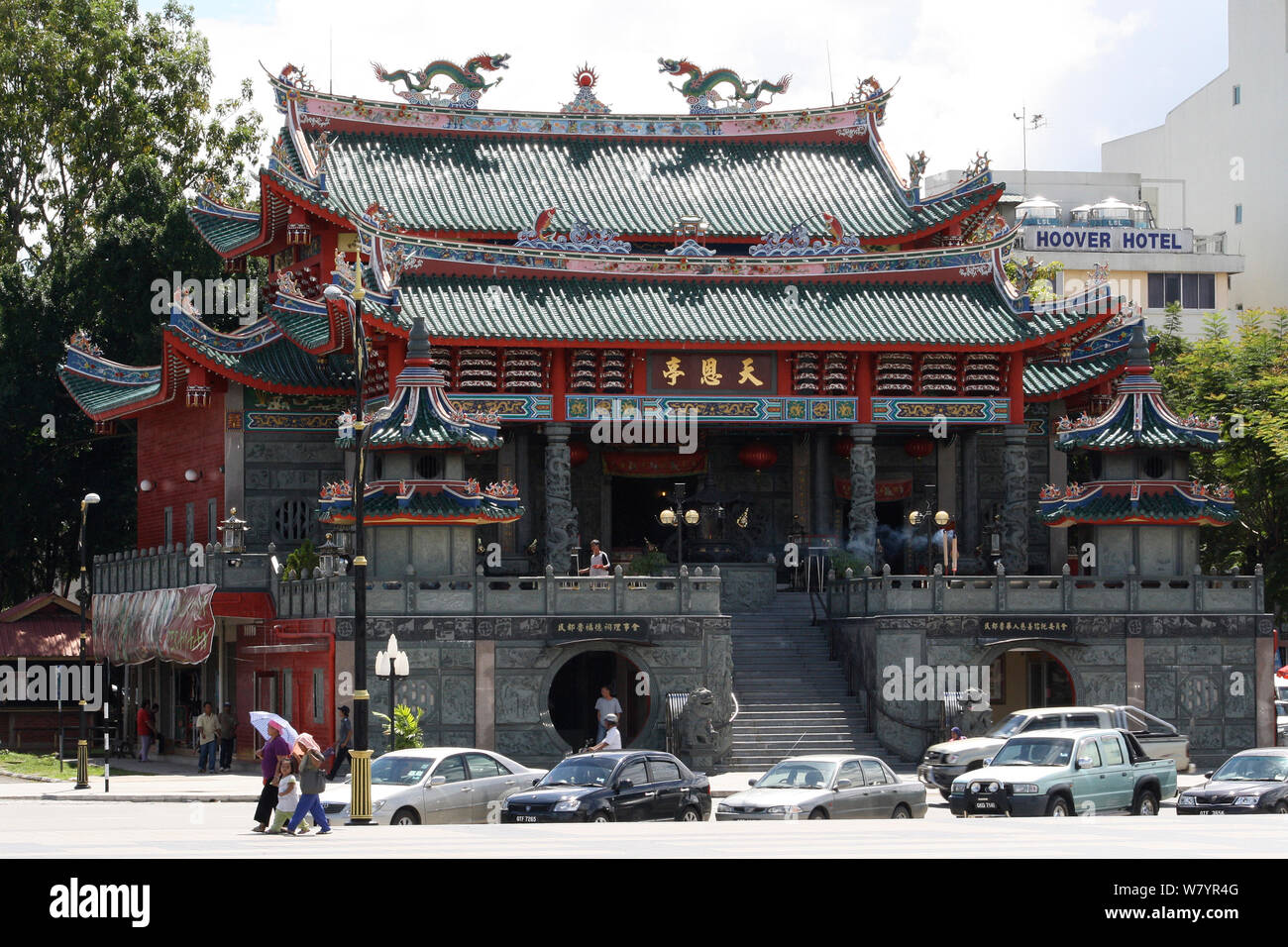 Chinesische Tempel, Bintulu, Sarawark, Malaysian Borneo. Juli 2010. Stockfoto