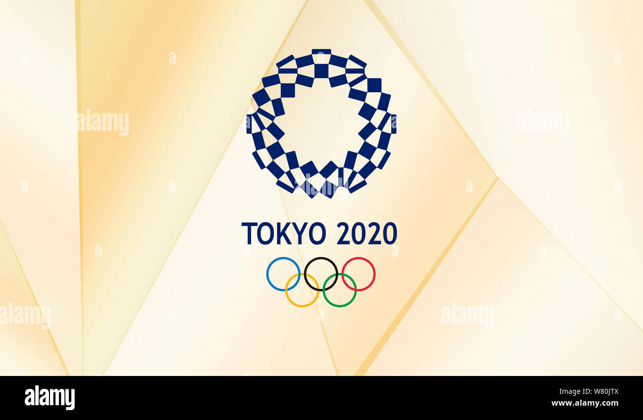 Tokyo 2020 die Olympischen und Paralympischen Spiele offizielles Logo Stockfoto