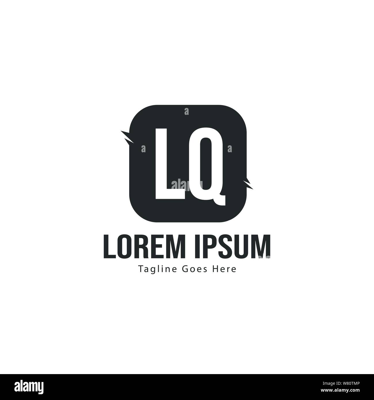 Erste LQ logo Vorlage mit modernen Rahmen. Minimalistische Buchstaben LQ logo Vector Illustration Design Stock Vektor