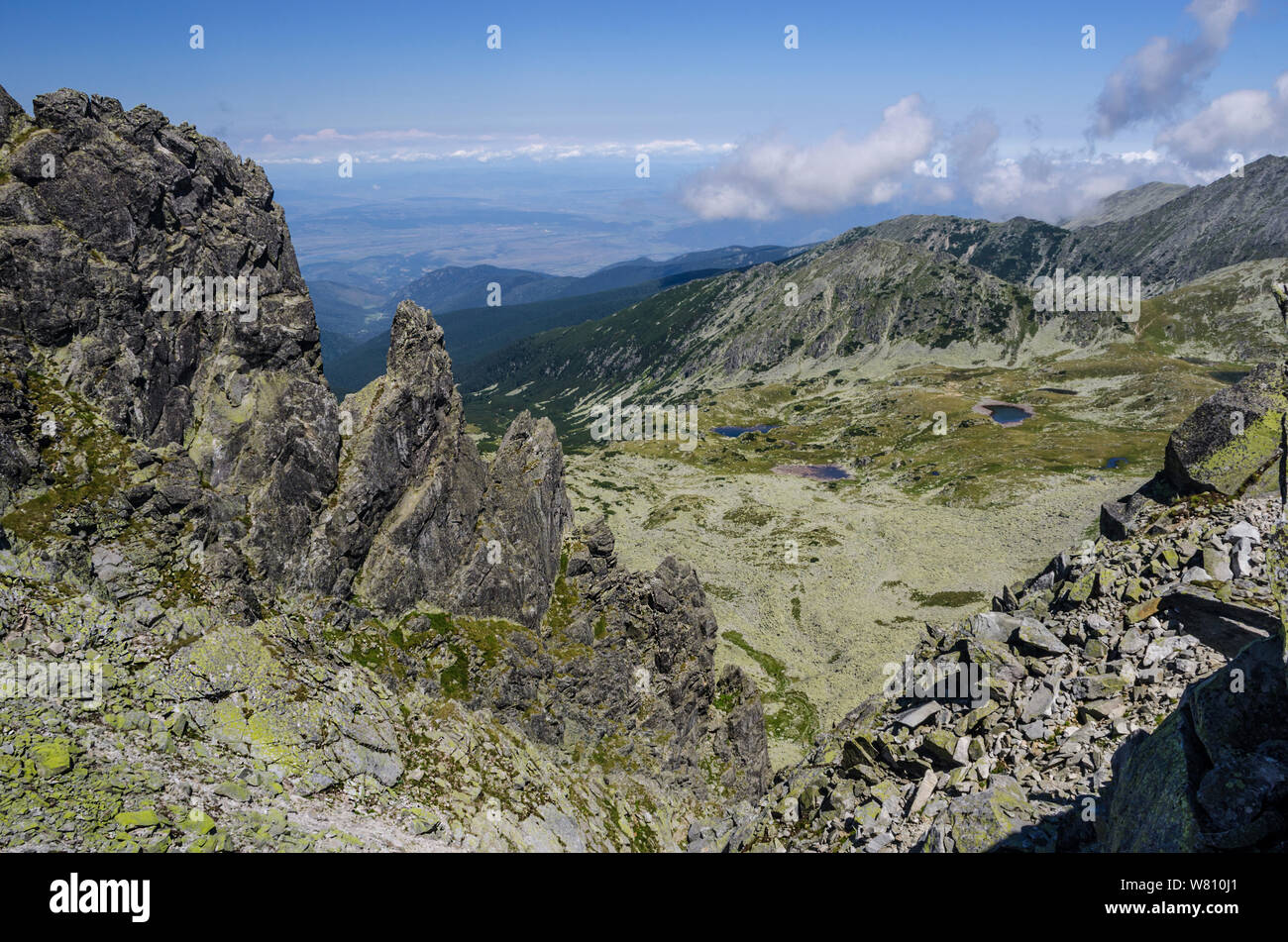Berglandschaft in Retezat Nationalpark, Karpaten, Rumänien Stockfoto
