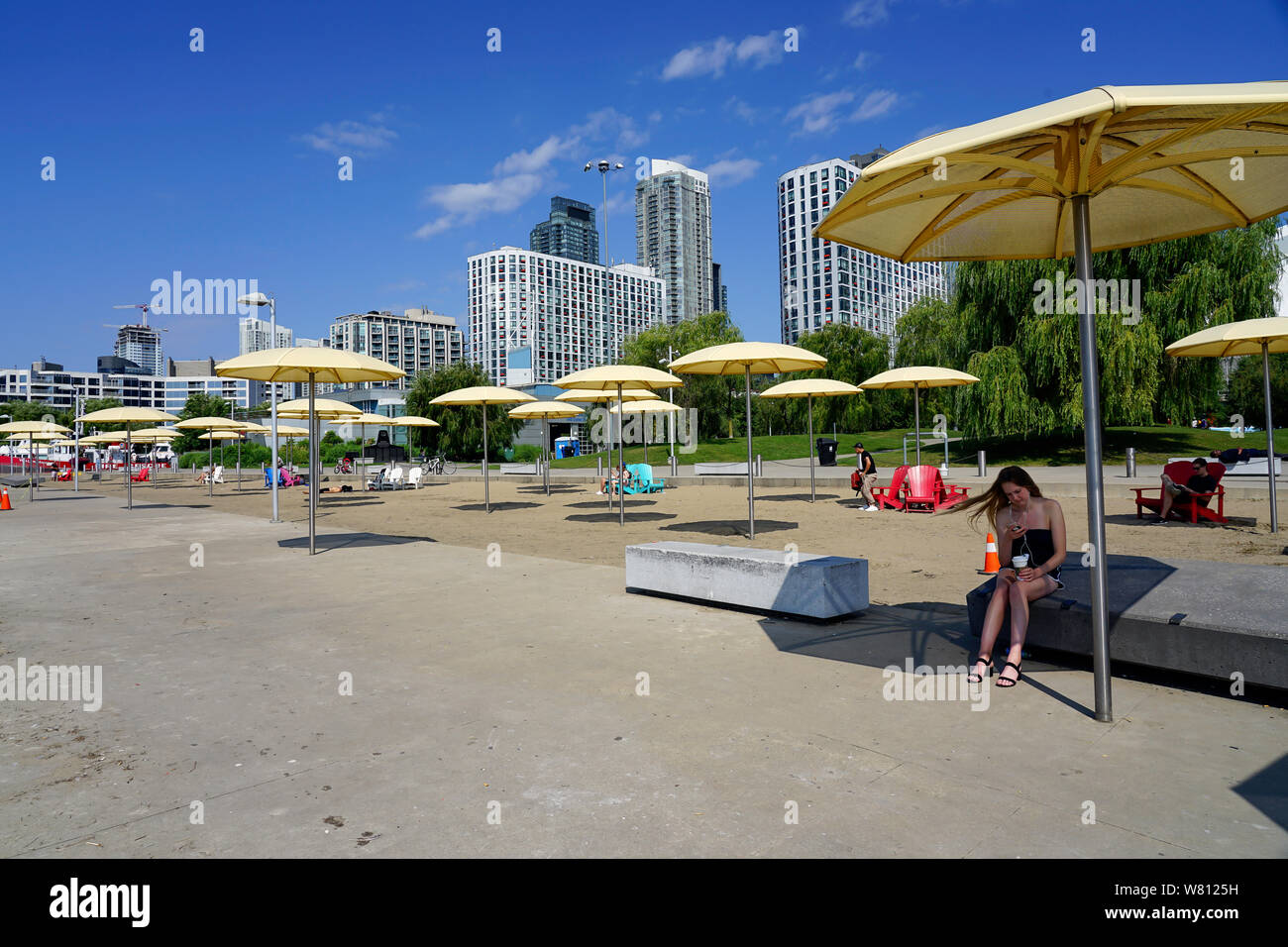 Toronto Hafen - vorne oder Harbourfront in Ontario, Kanada, im Sommer ein tolles Reiseziel. Stockfoto