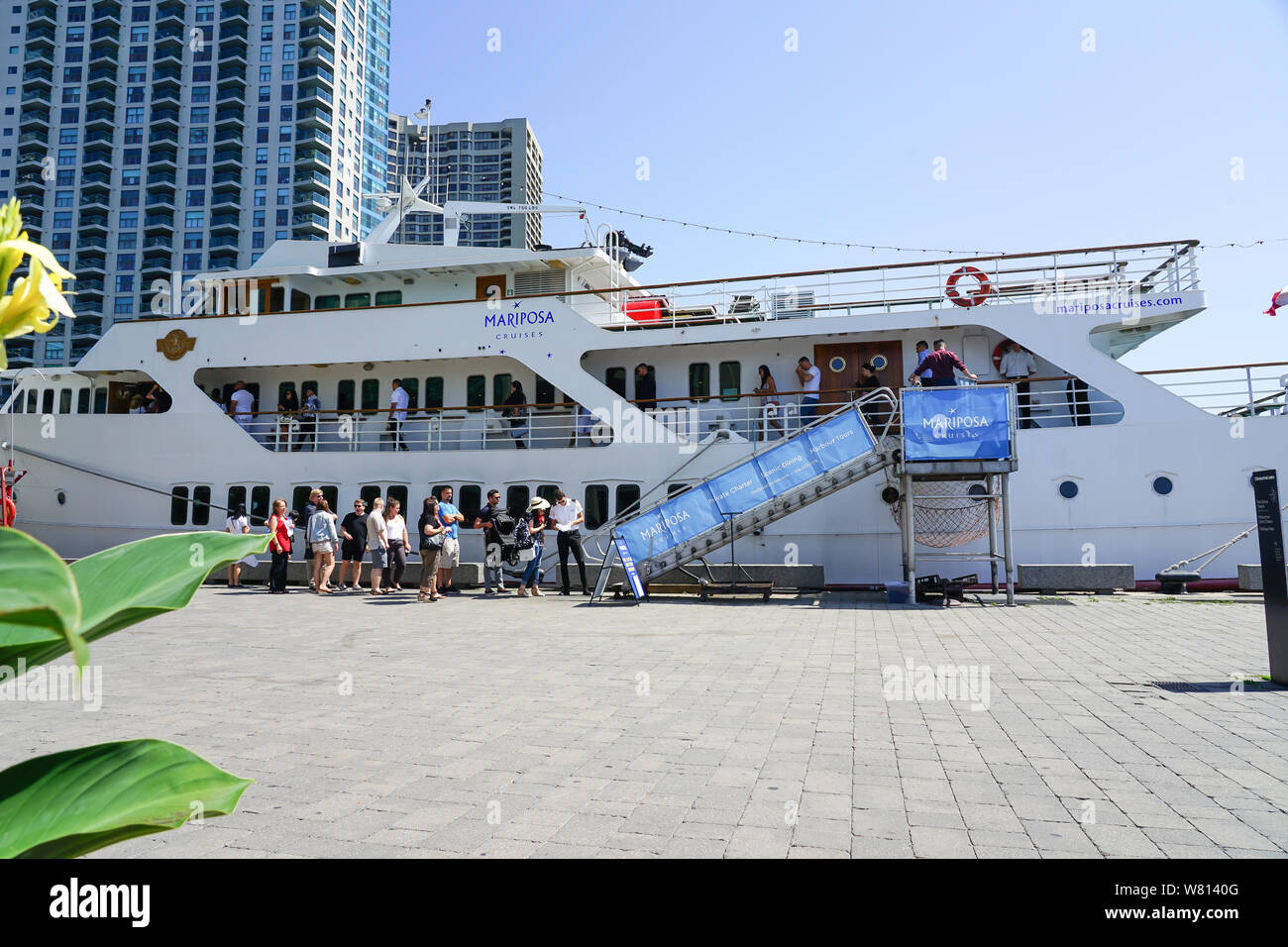 Toronto Hafen - vorne oder Harbourfront in Ontario, Kanada, im Sommer ein tolles Reiseziel. Stockfoto