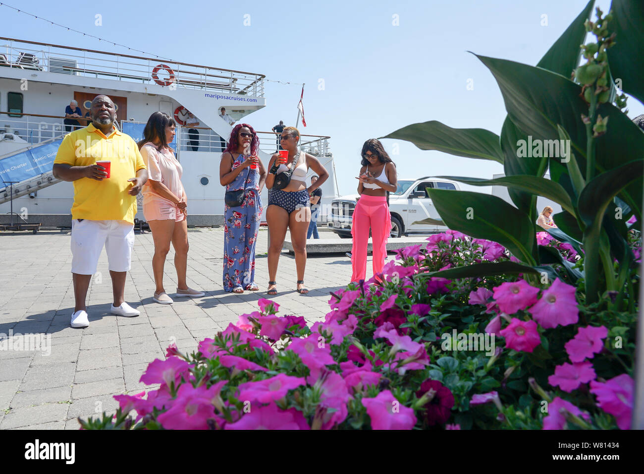Toronto Hafen - vorne oder Harbourfront in Ontario, Kanada, im Sommer ein tolles Reiseziel. Stockfoto