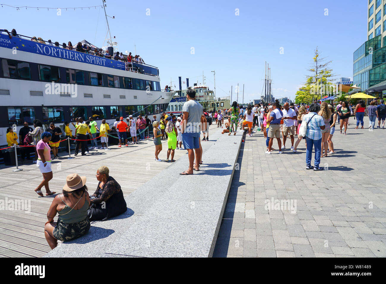Toronto Hafen - vorne oder Harbourfront in Ontario, Kanada, im Sommer ein tolles Reiseziel. Stockfoto