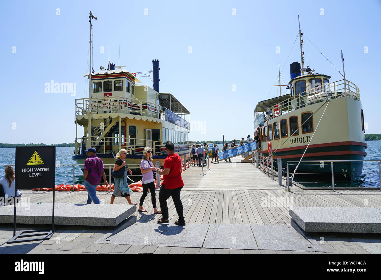 Toronto Hafen - vorne oder Harbourfront in Ontario, Kanada, im Sommer ein tolles Reiseziel. Stockfoto