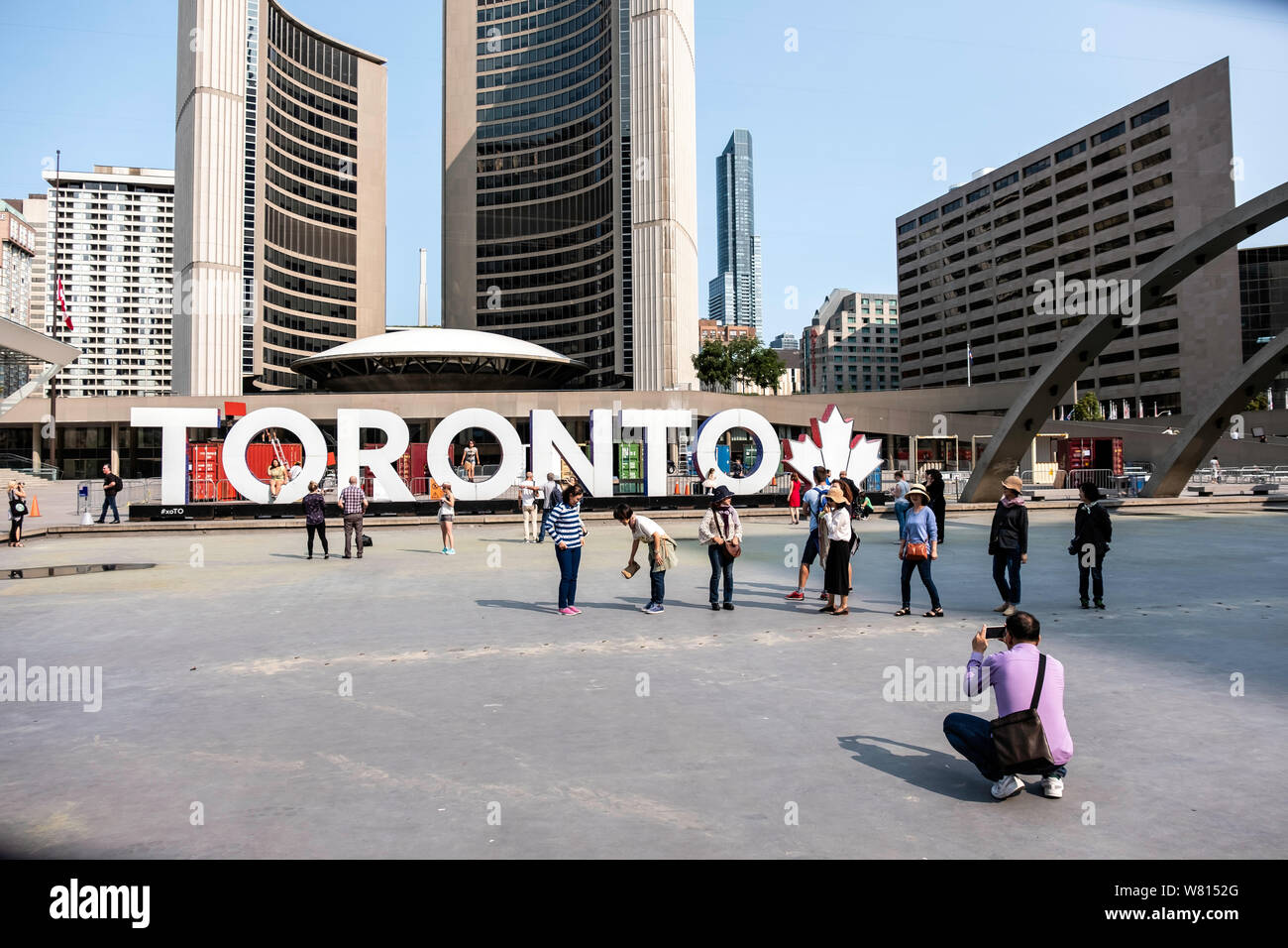Toronto Hafen - vorne oder Harbourfront in Ontario, Kanada, im Sommer ein tolles Reiseziel. Stockfoto