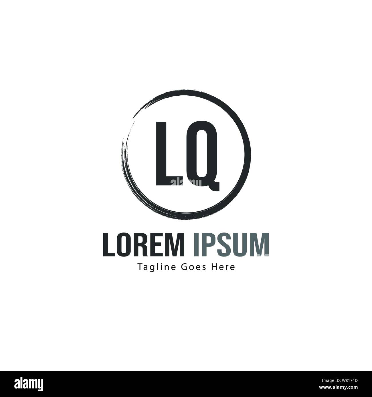 Erste LQ logo Vorlage mit modernen Rahmen. Minimalistische Buchstaben LQ logo Vector Illustration Design Stock Vektor