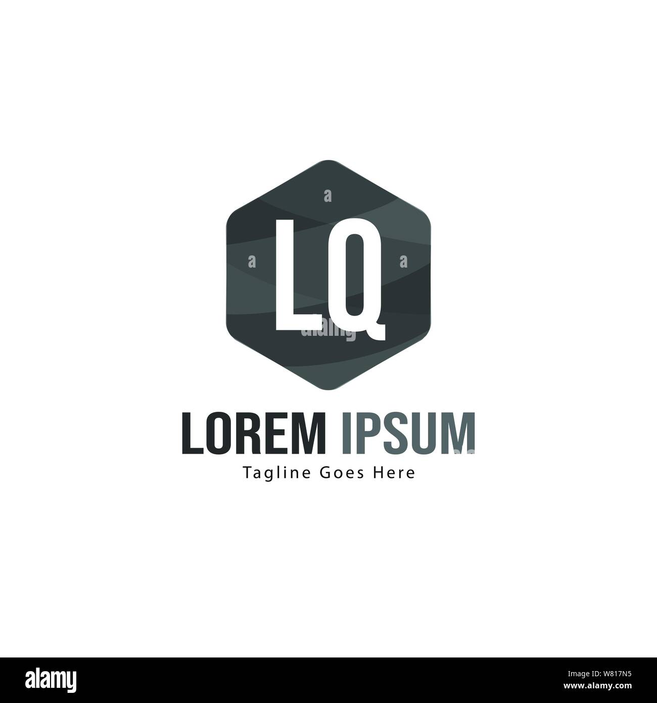 Erste LQ logo Vorlage mit modernen Rahmen. Minimalistische Buchstaben LQ logo Vector Illustration Design Stock Vektor