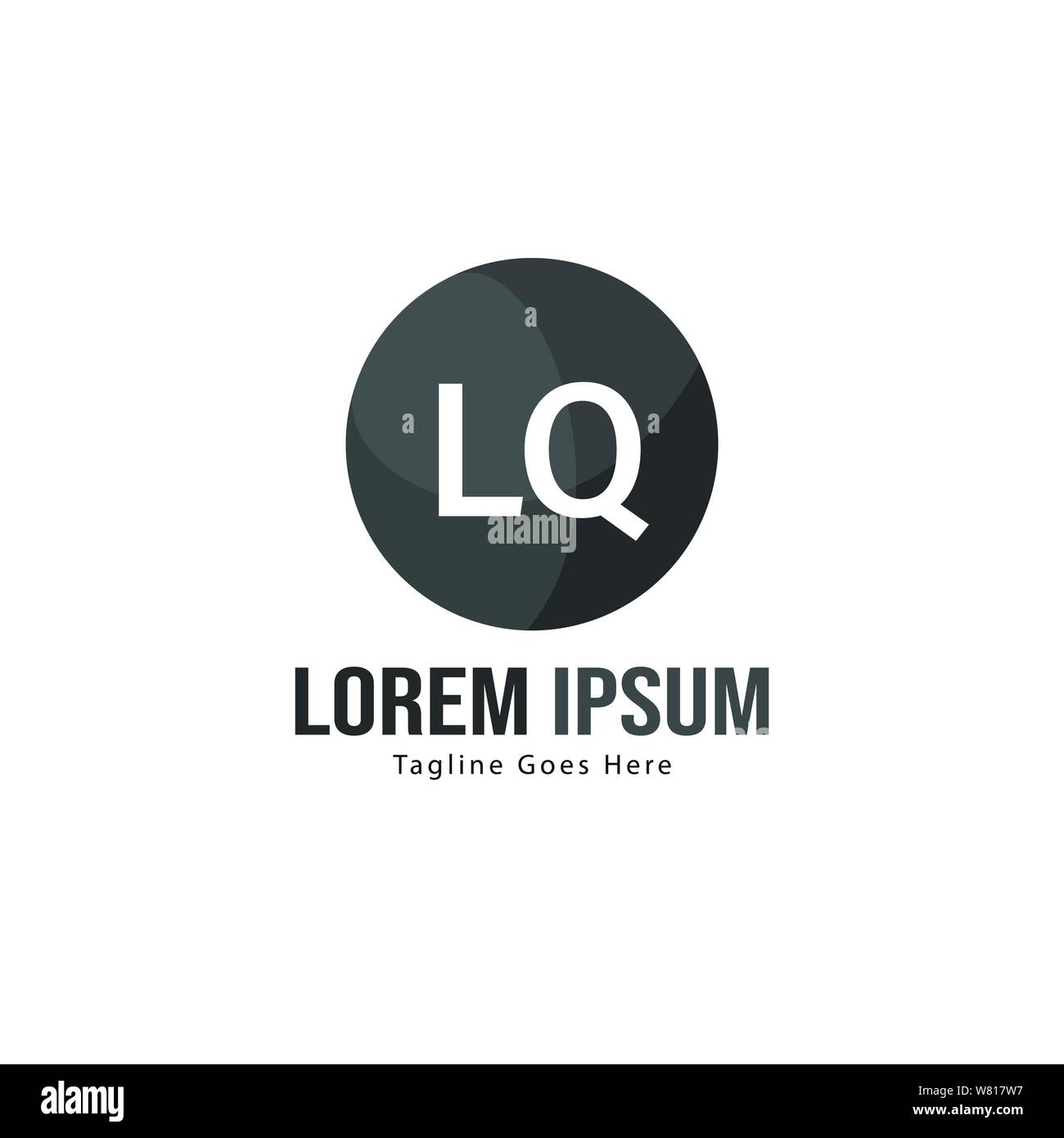 Erste LQ logo Vorlage mit modernen Rahmen. Minimalistische Buchstaben LQ logo Vector Illustration Design Stock Vektor
