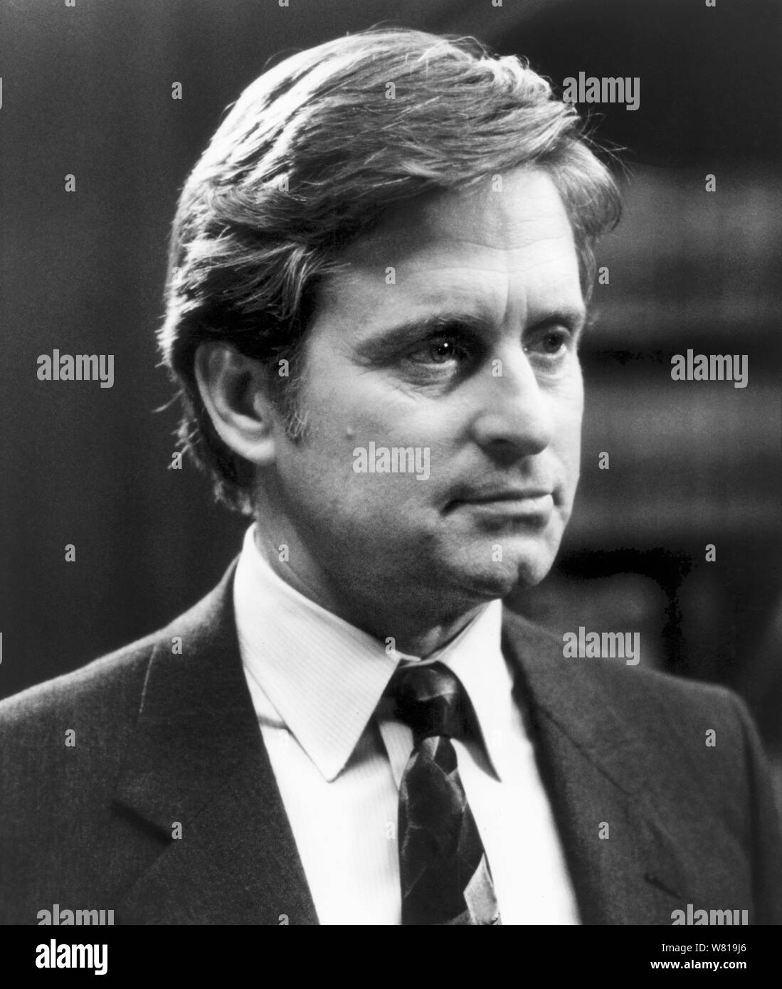 Michael Douglas, Werbung Portrait für den Film "Krieg der Rosen", Twentieth Century Fox, Foto von Francois Duhamel, 1989 Stockfoto