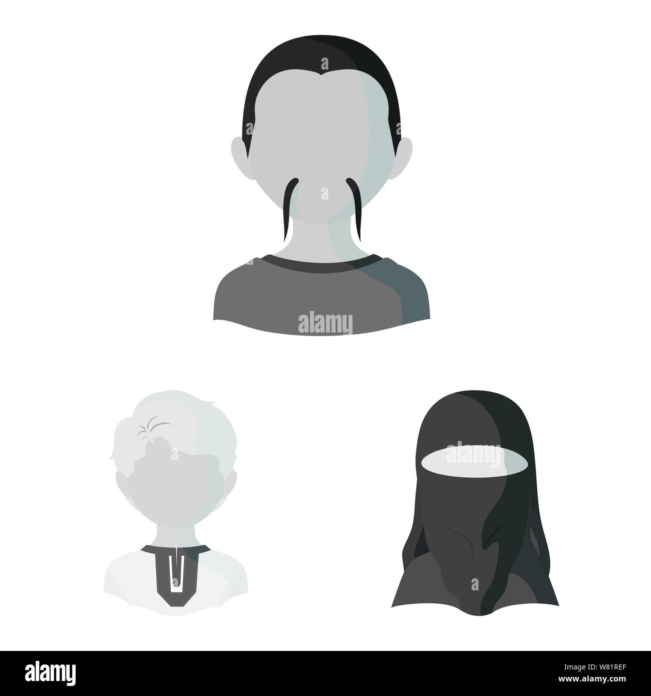 Vektor Design von Person und Kultur Symbol. Satz von Person und rennen Vektor Symbol für das Lager. Stock Vektor