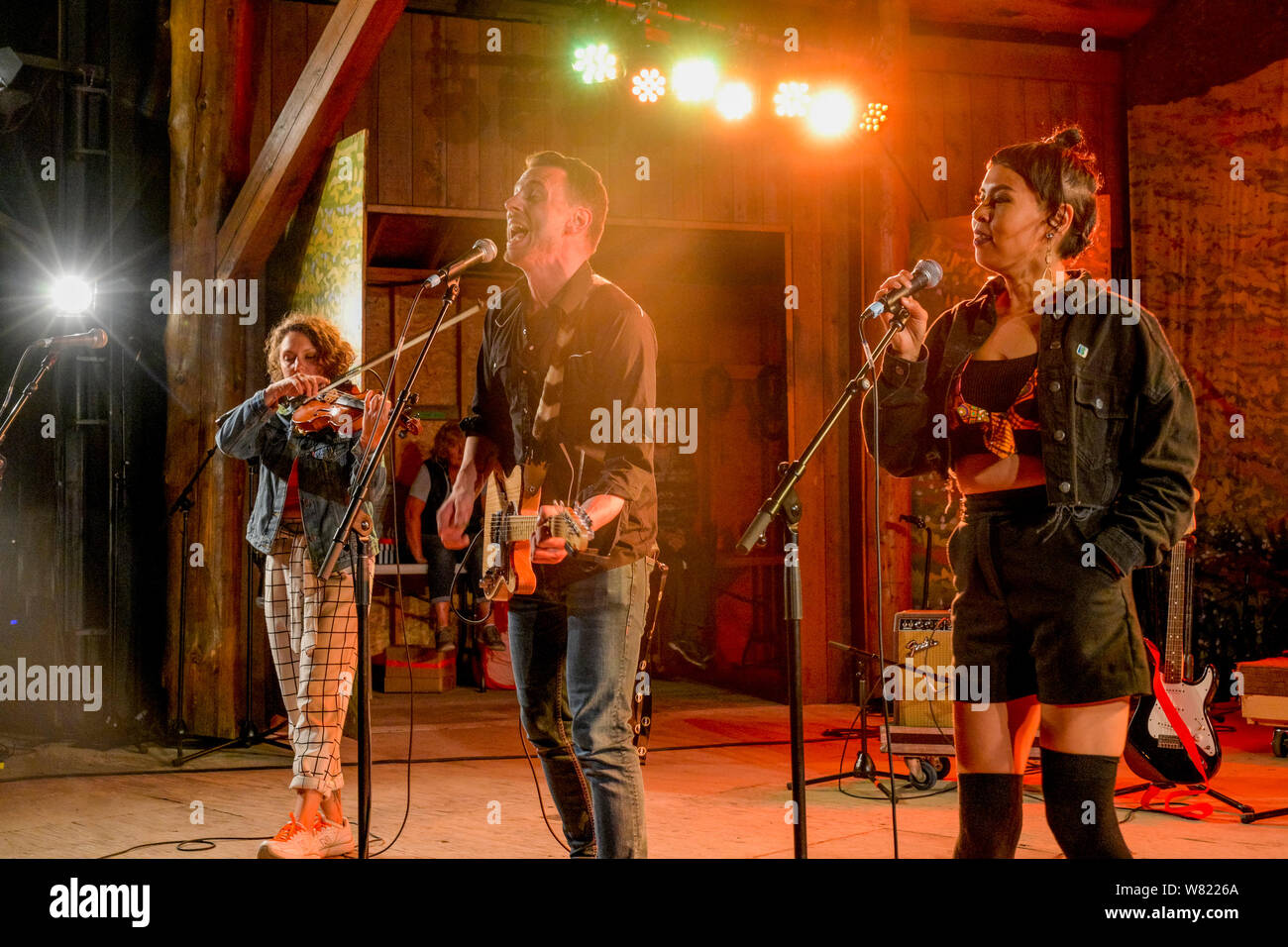 Die Kanister, Canmore Folk Music Festival, Canmore, Alberta, Kanada Stockfoto