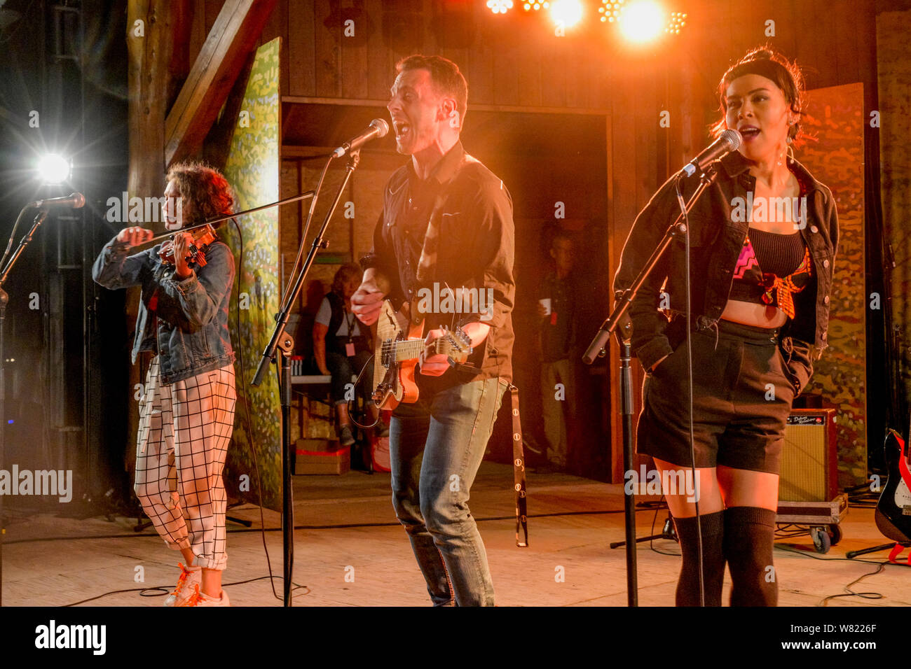 Die Kanister, Canmore Folk Music Festival, Canmore, Alberta, Kanada Stockfoto