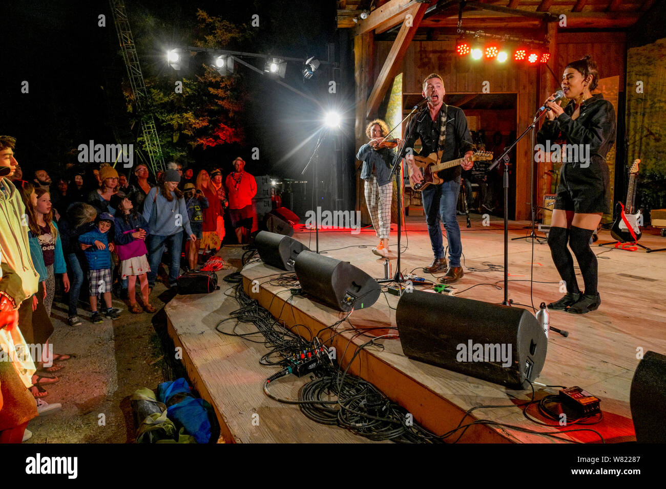 Die Kanister, Canmore Folk Music Festival, Canmore, Alberta, Kanada Stockfoto