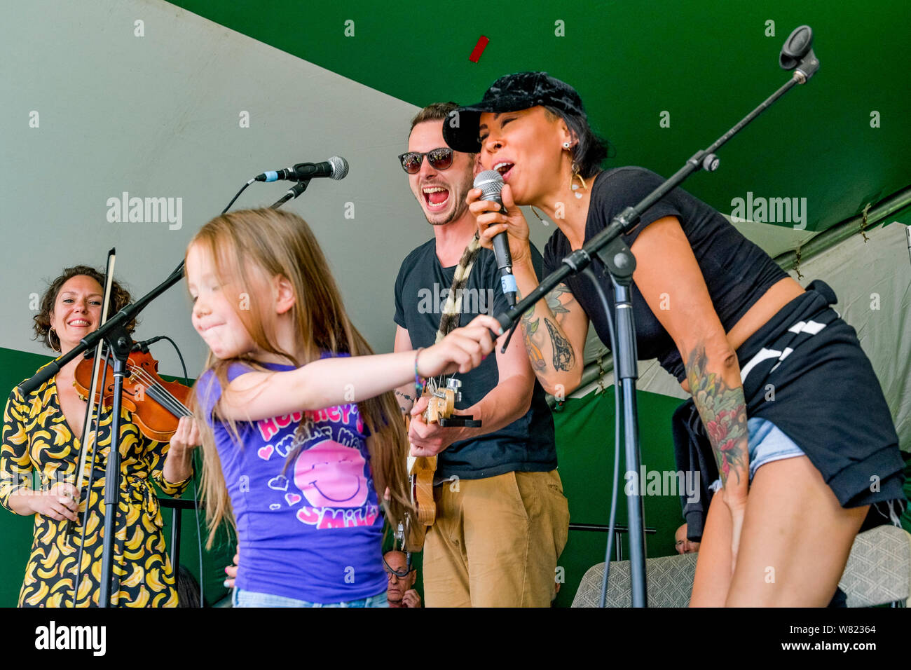 Die Kanister, Canmore Folk Music Festival, Canmore, Alberta, Kanada Stockfoto