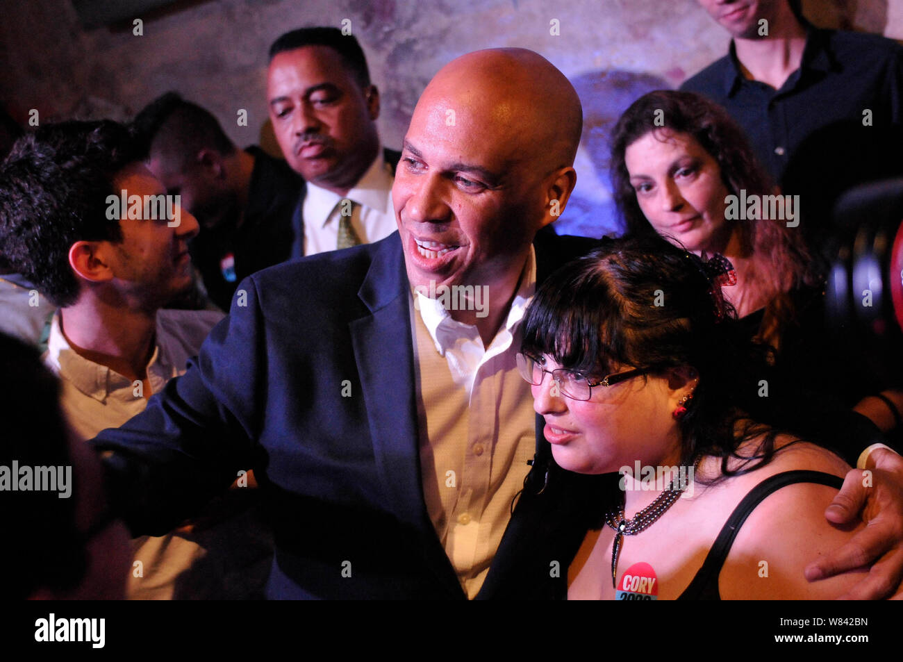 Philadelphia, USA. 07 Aug, 2019. Sen Cory Booker (D-NY), Präsidentschaftskandidaten für die USA 2020 Wahlen hält ein Philadelphia Aufstieg Kundgebung im Fillmore, in Philadelphia, Pa., am 7. August 2019. Credit: OOgImages/Alamy leben Nachrichten Stockfoto