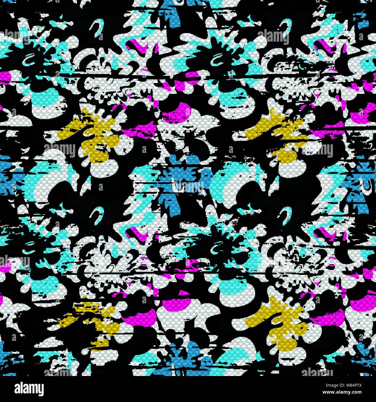 Farbige Graffiti nahtlose Textur Stock Vektor