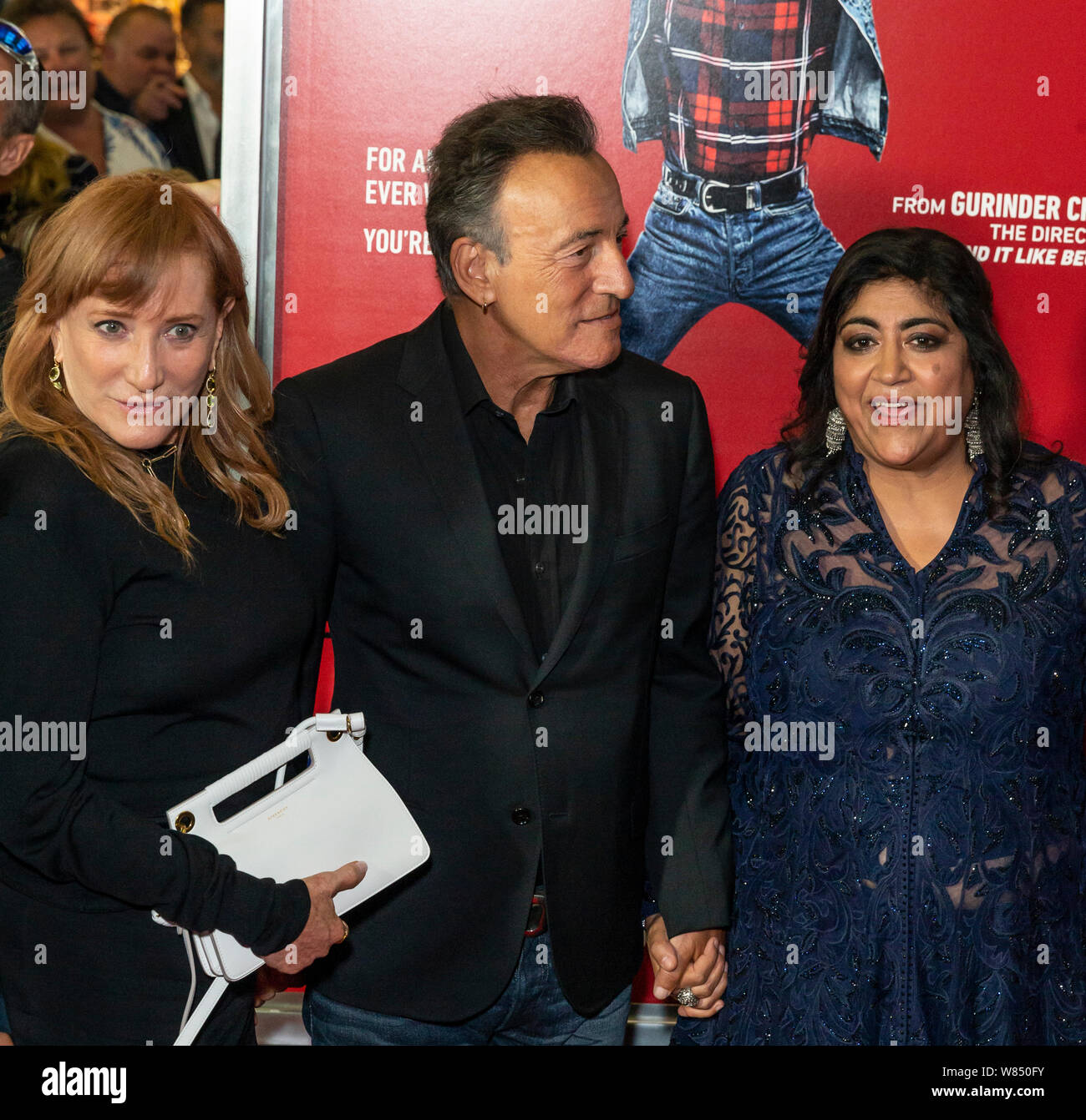 Asbury Park, NJ - 7. August 2019: Patti Scialfa, Bruce Springsteen und Gurinder Chadha besuchen Premiere von 'Im Licht' bei Paramount Theater Blind Stockfoto