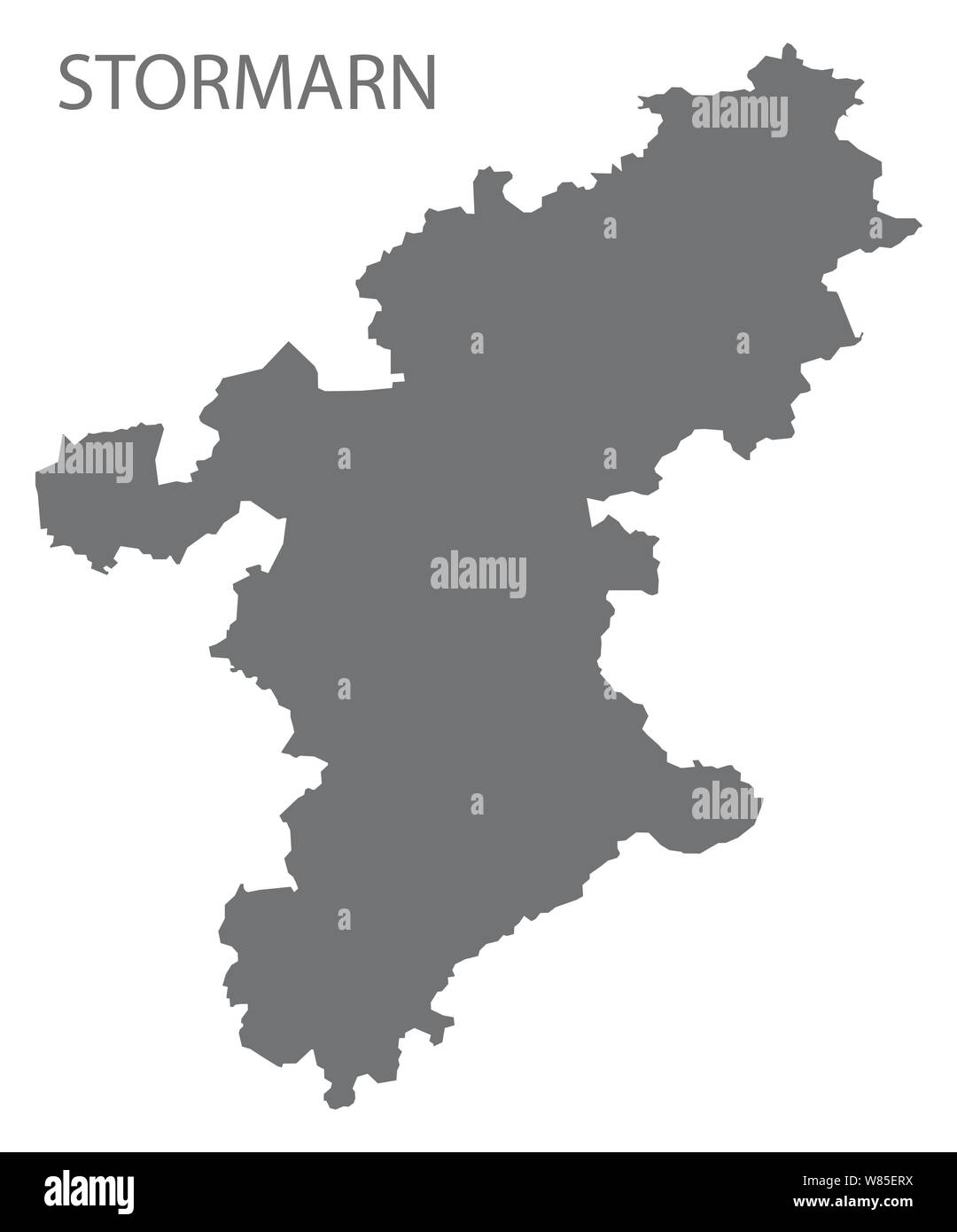 Stormarn gray county Karte von Schleswig-Holstein Deutschland Stock Vektor