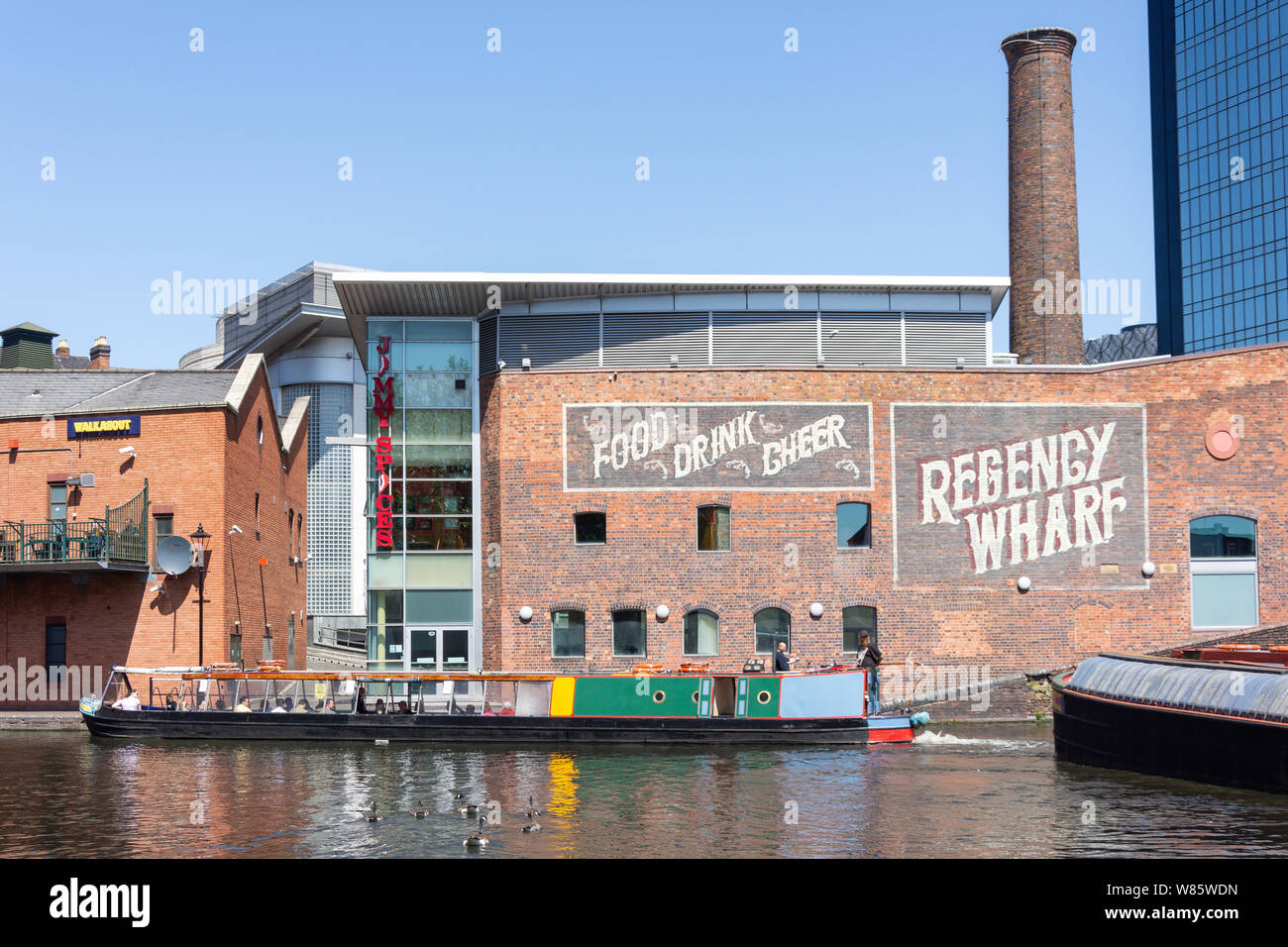 Regency Wharf, Gas Street Basin, Birmingham, West Midlands, England, Großbritannien Stockfoto