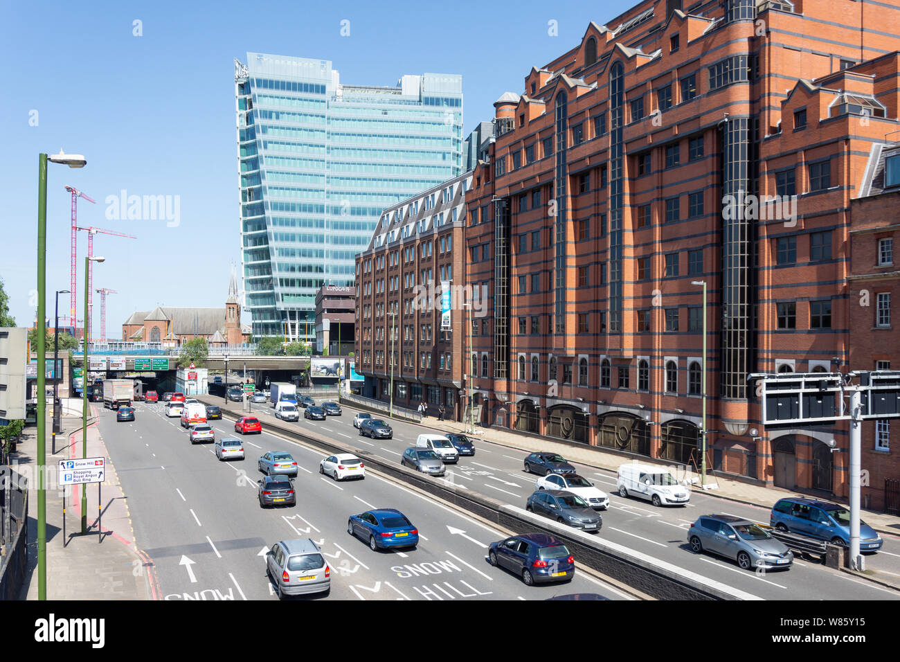 Große Charles Street Queensway, Jewellery Quarter, Birmingham, West Midlands, England, Großbritannien Stockfoto