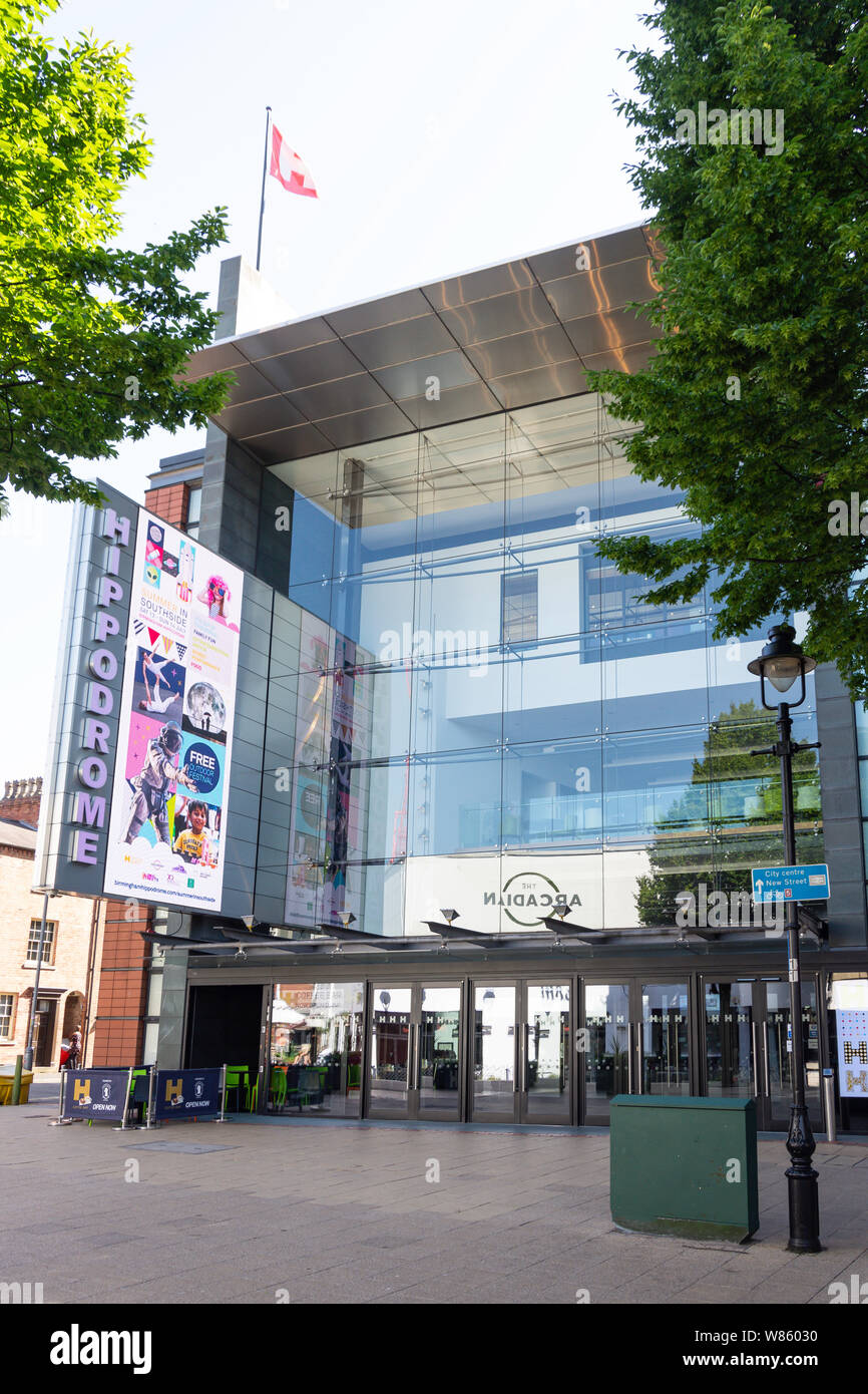Birmingham Hippodrome Theatre, Hurst Straße, Südseite, Birmingham, West Midlands, England, Vereinigtes Königreich Stockfoto