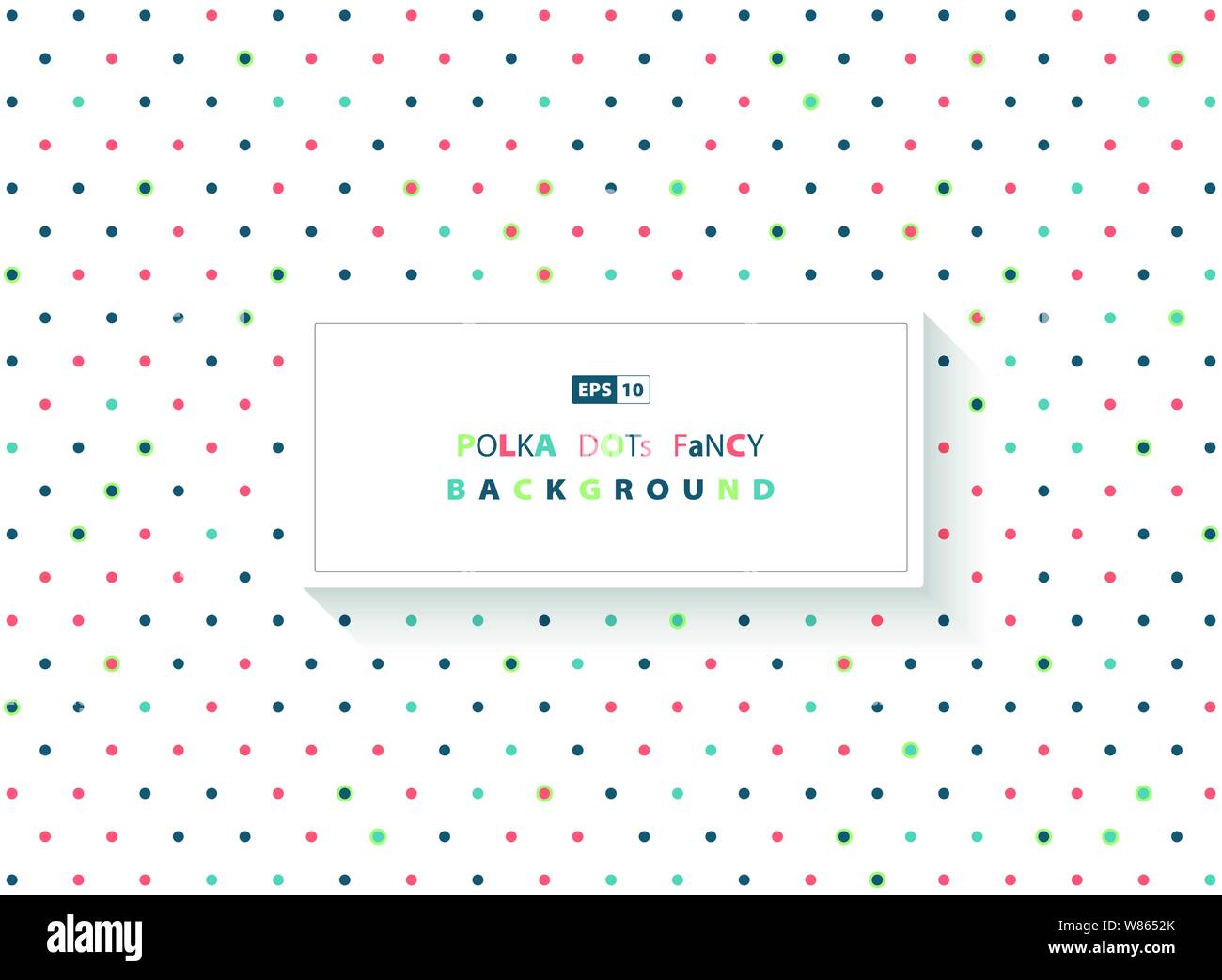 Abstrakte bunte Polka Dot Pattern Design Cover Artwork. Verwenden Sie für Poster, ad, Design Template, Schlagzeile. illustration Vector EPS 10. Stock Vektor