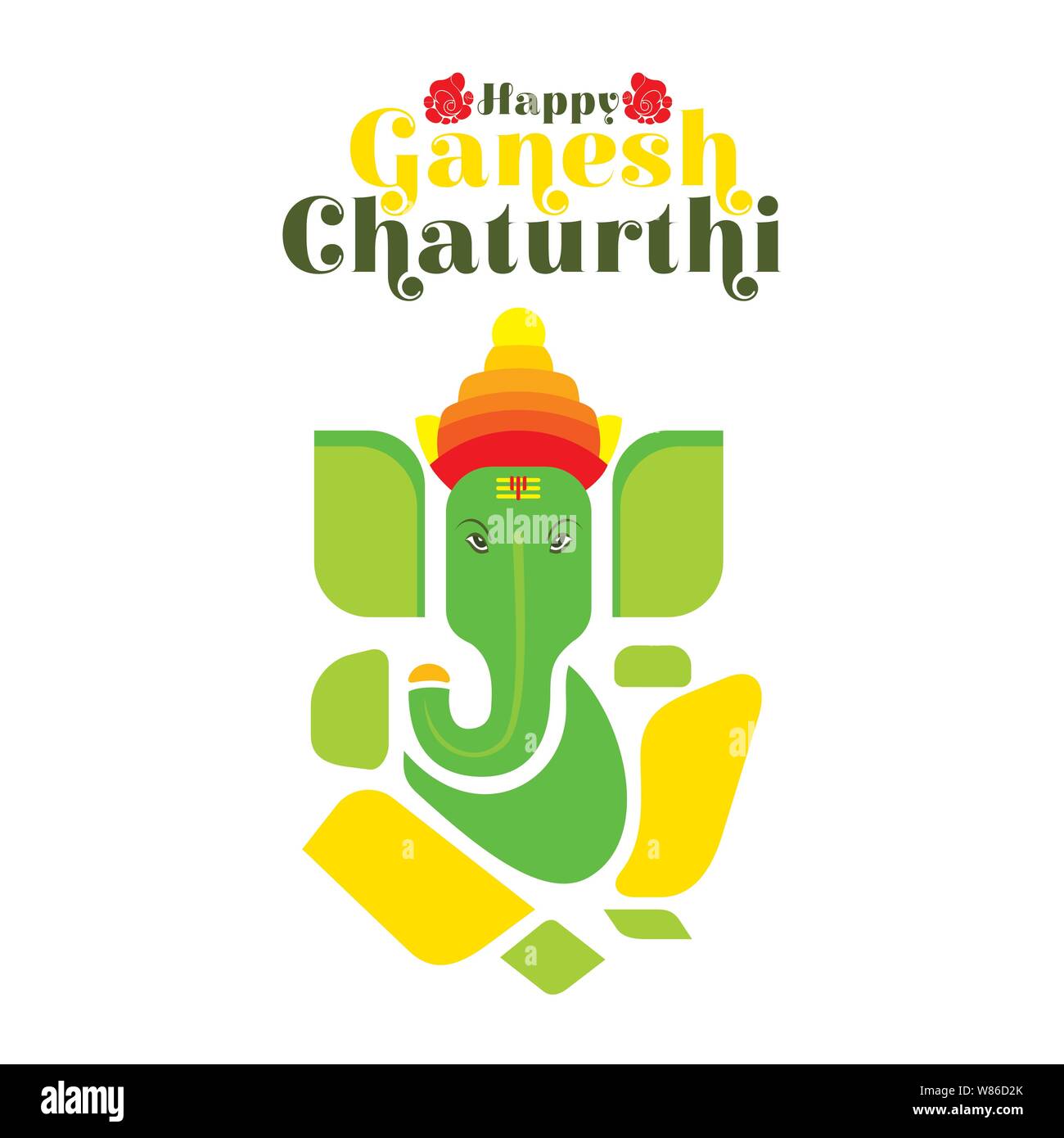 Abbildung: Ganesh Chaturthi Festival von Indien banner Konzept Design Stock Vektor