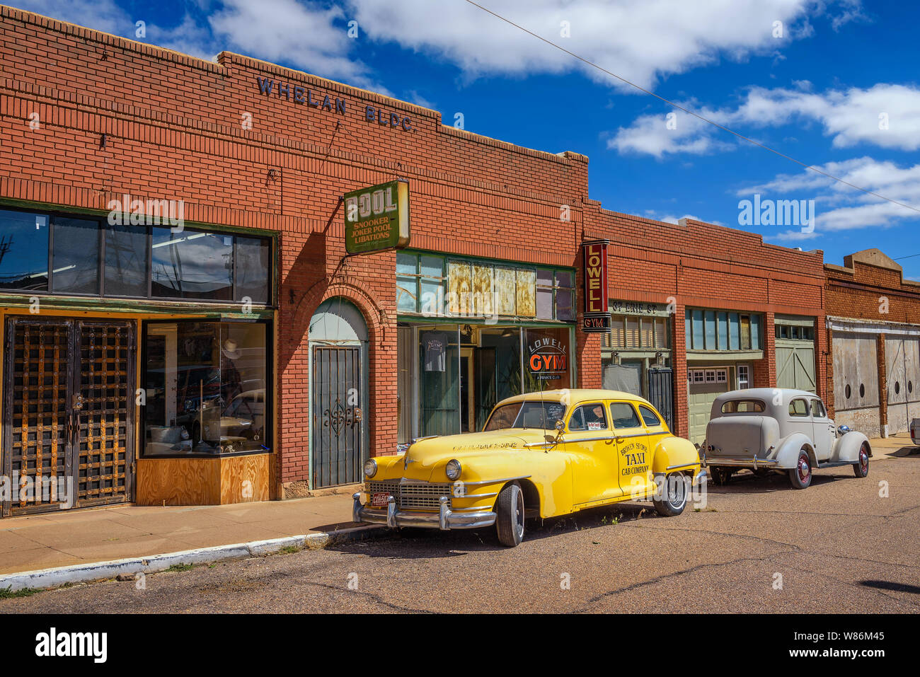 Historischen Erie Street in Lowell, jetzt Teil von Bisbee, Arizona Stockfoto